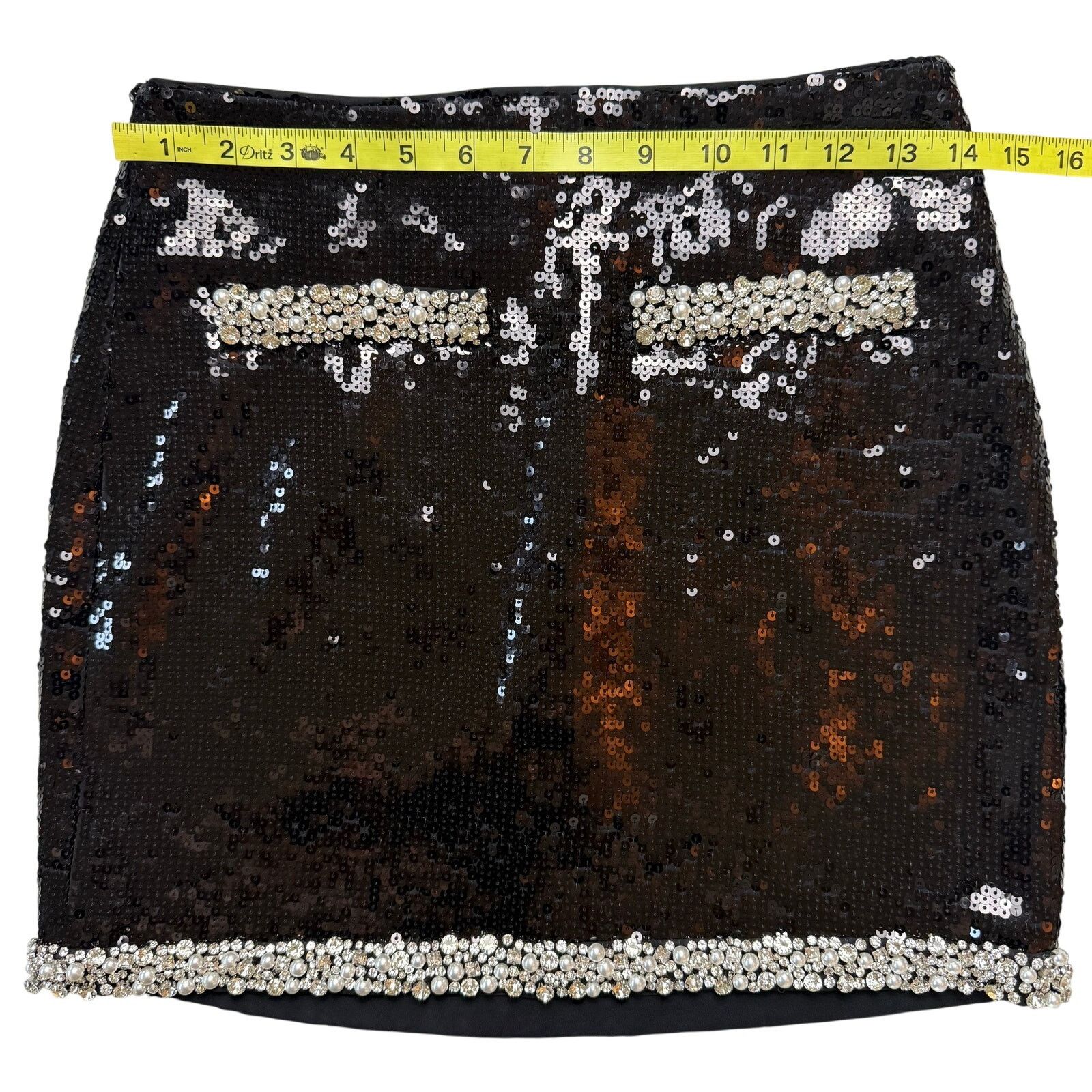 Veronica Beard VERONICA BEARD Perry Sequin Skirt with Pearl Trim Size 25" / US 0 / IT 36 - 7 Thumbnail