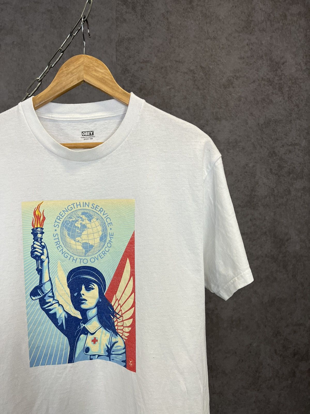 Obey Obey art big logo tee Size US M / EU 48-50 / 2 - 2 Thumbnail