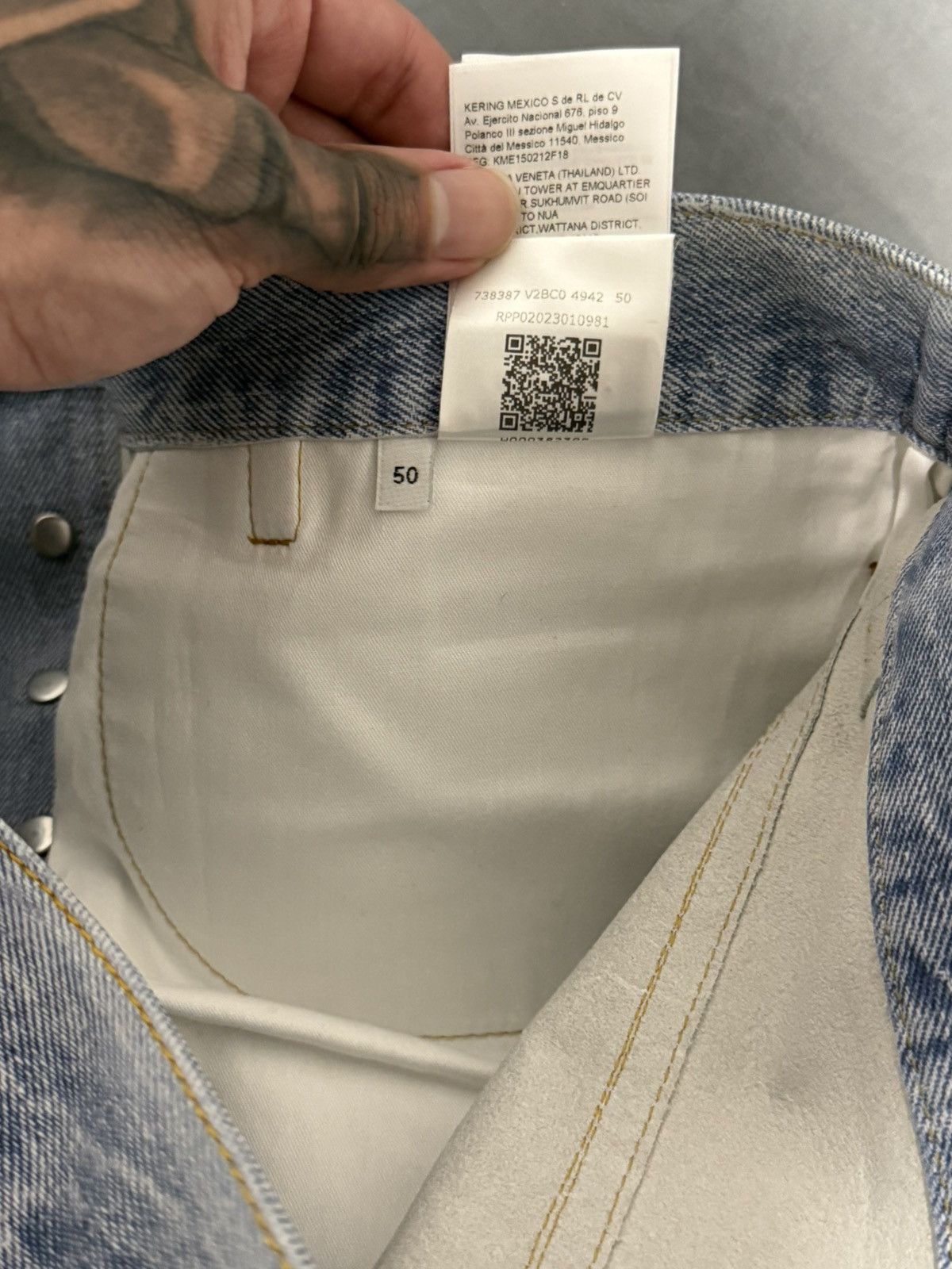 Bottega Veneta Bottega Veneta Denim print Leather jeans Size US 34 / EU 50 - 12 Thumbnail