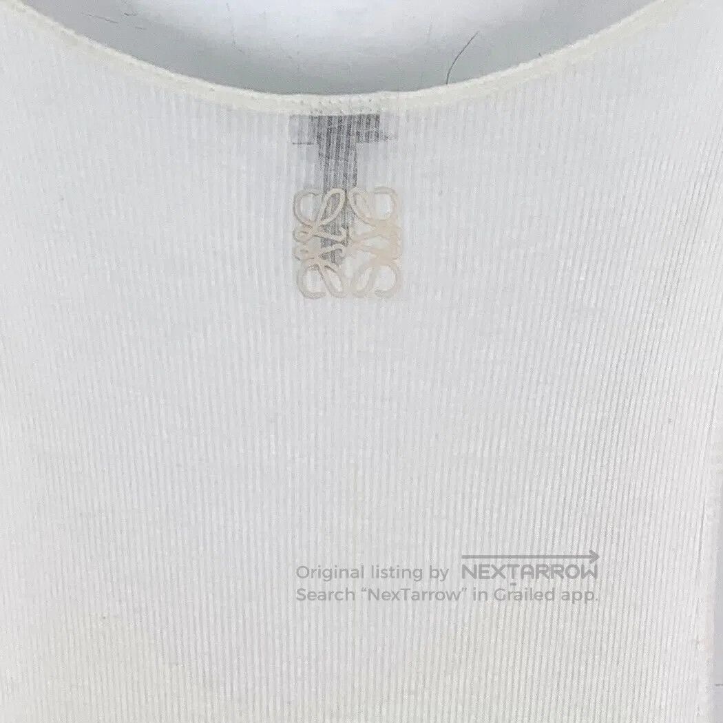 Loewe Loewe White logo embroidery strap knitted dress| Size M / US 6-8 / IT 42-44 - 5 Thumbnail