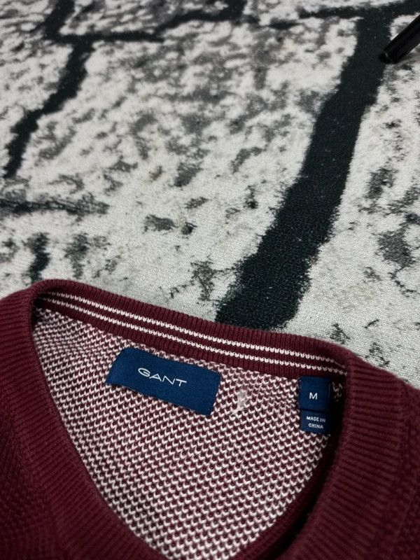 Gant Gant Burgundy Sweater with M Logo Size US M / EU 48-50 / 2 - 5 Thumbnail