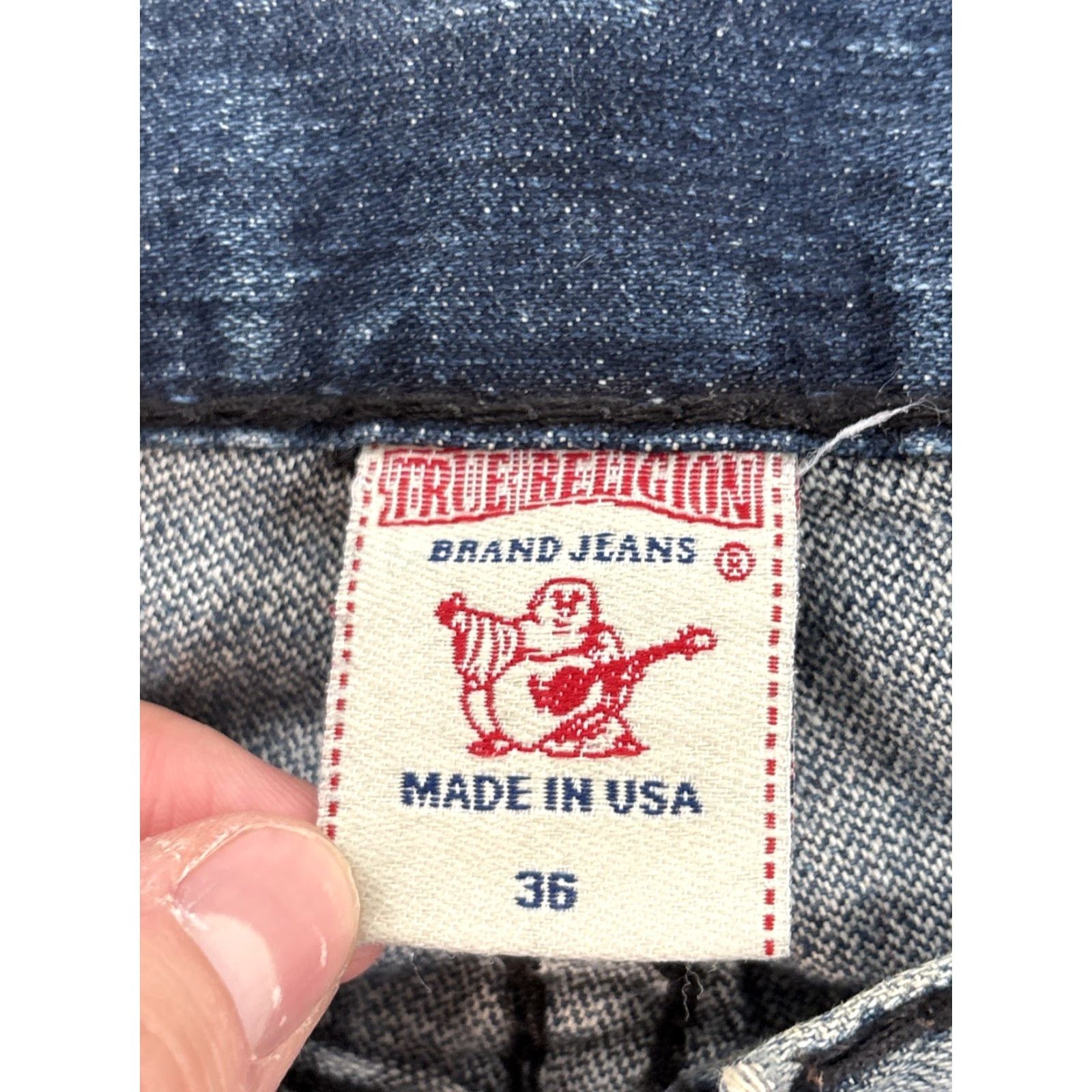 True Religion VINTAGE True Religion Ricky Jeans Men 38x34 Dark Wash 5-Pocket Denim Straight Relaxed Blue USA Jeans Mens Size US 38 / EU 54 - 6 Thumbnail