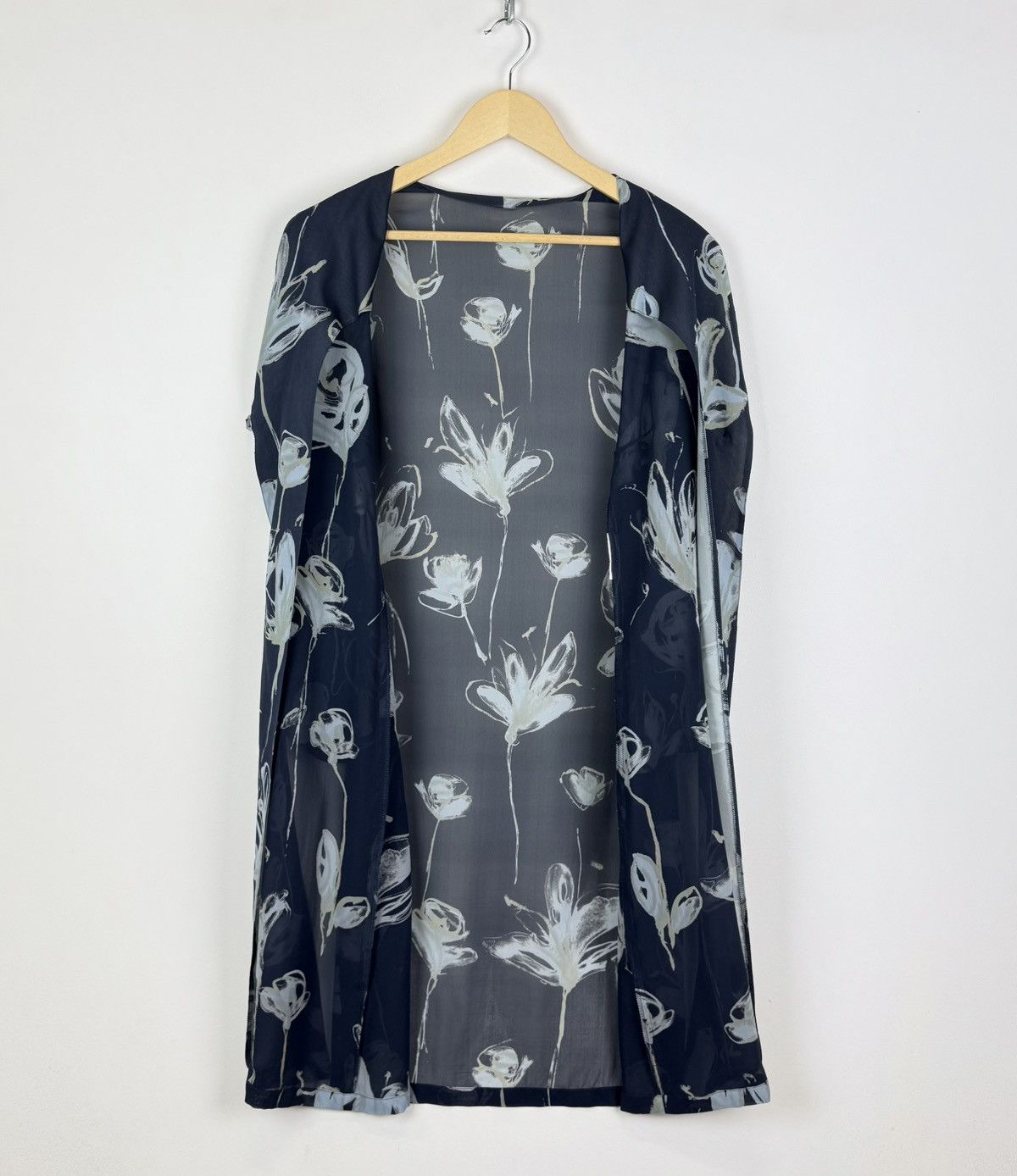 Burberry Vintage Burberrys Silk Sheer Longline Cardigan Cover up Top Size M / US 6-8 / IT 42-44 - 6 Thumbnail