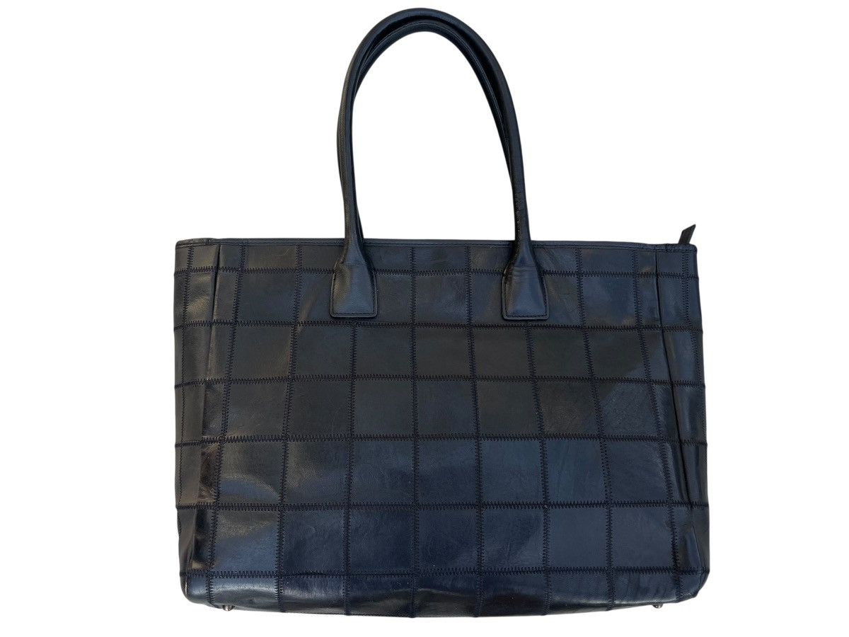 Leather TRION Japan Black Patchwork Leather Tote Bag Size ONE SIZE - 10 Thumbnail