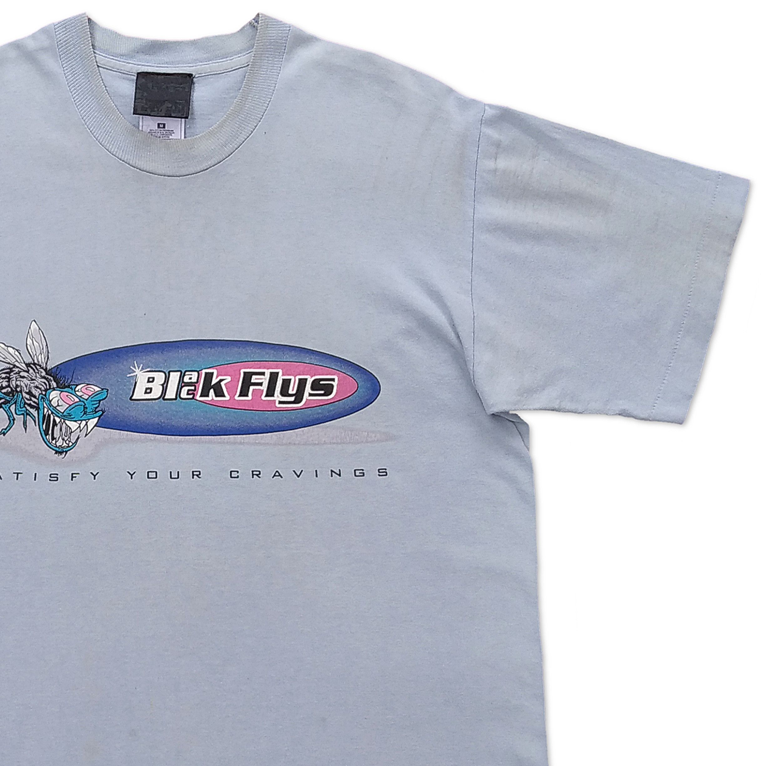 Hook-Ups Vintage 90s BLACK FLYS T-Shirt Size US M / EU 48-50 / 2 - 2 Thumbnail
