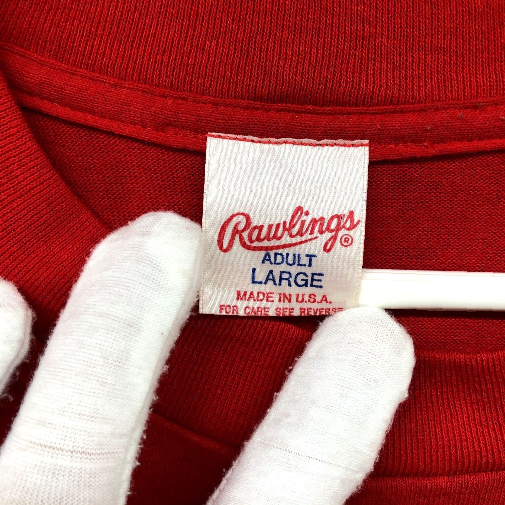 Vintage VINTAGE Rawlings Hall of Fame National Baseball T Shirt Mens L Red 50/50 Short Sleeve Crew Neck Size US L / EU 52-54 / 3 - 5 Thumbnail