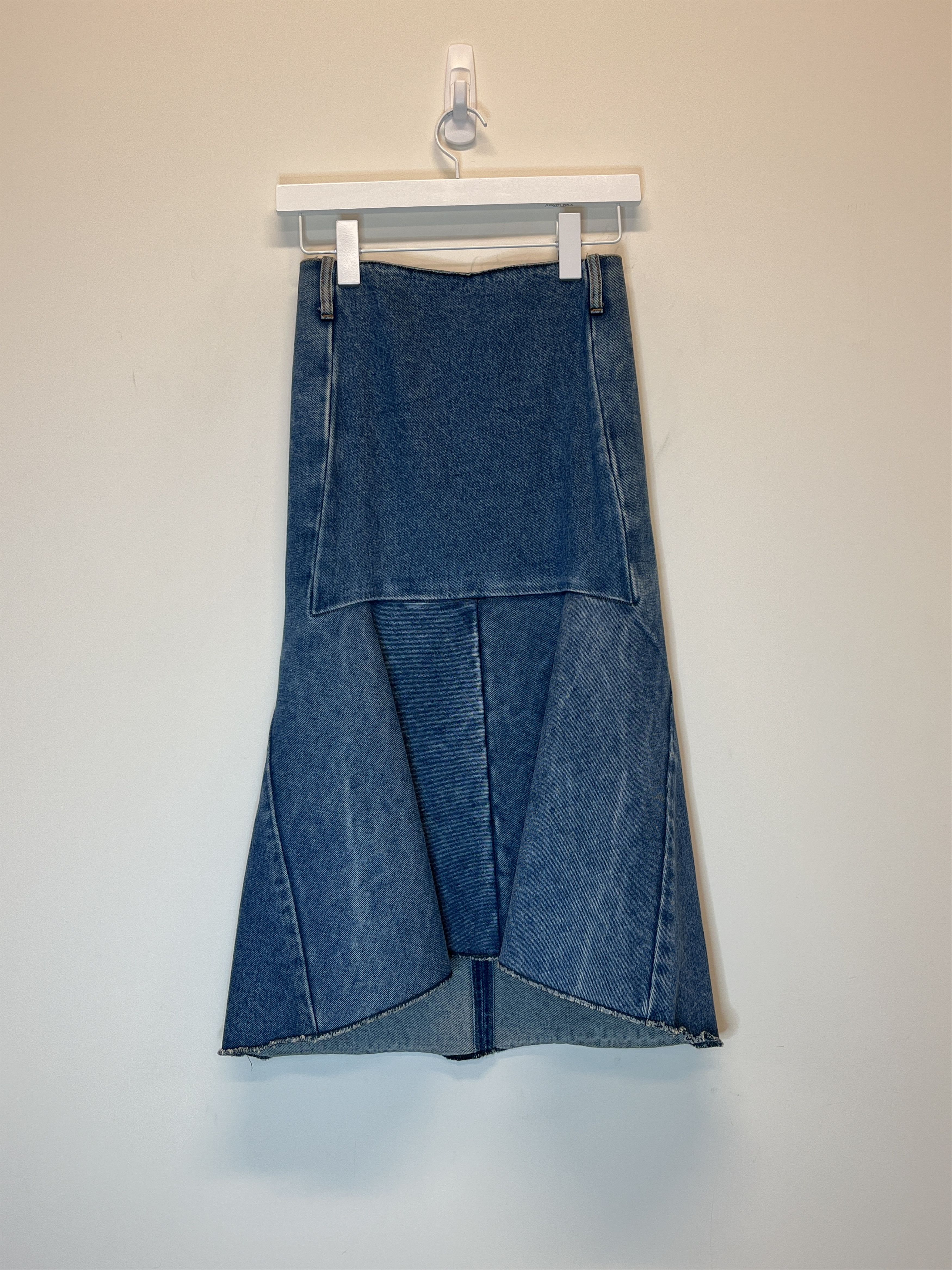 スカート Balenciaga Skirt with laces in smoky grey denim Balenciaga Skirt with laces in smoky grey denim | TheDoubleF