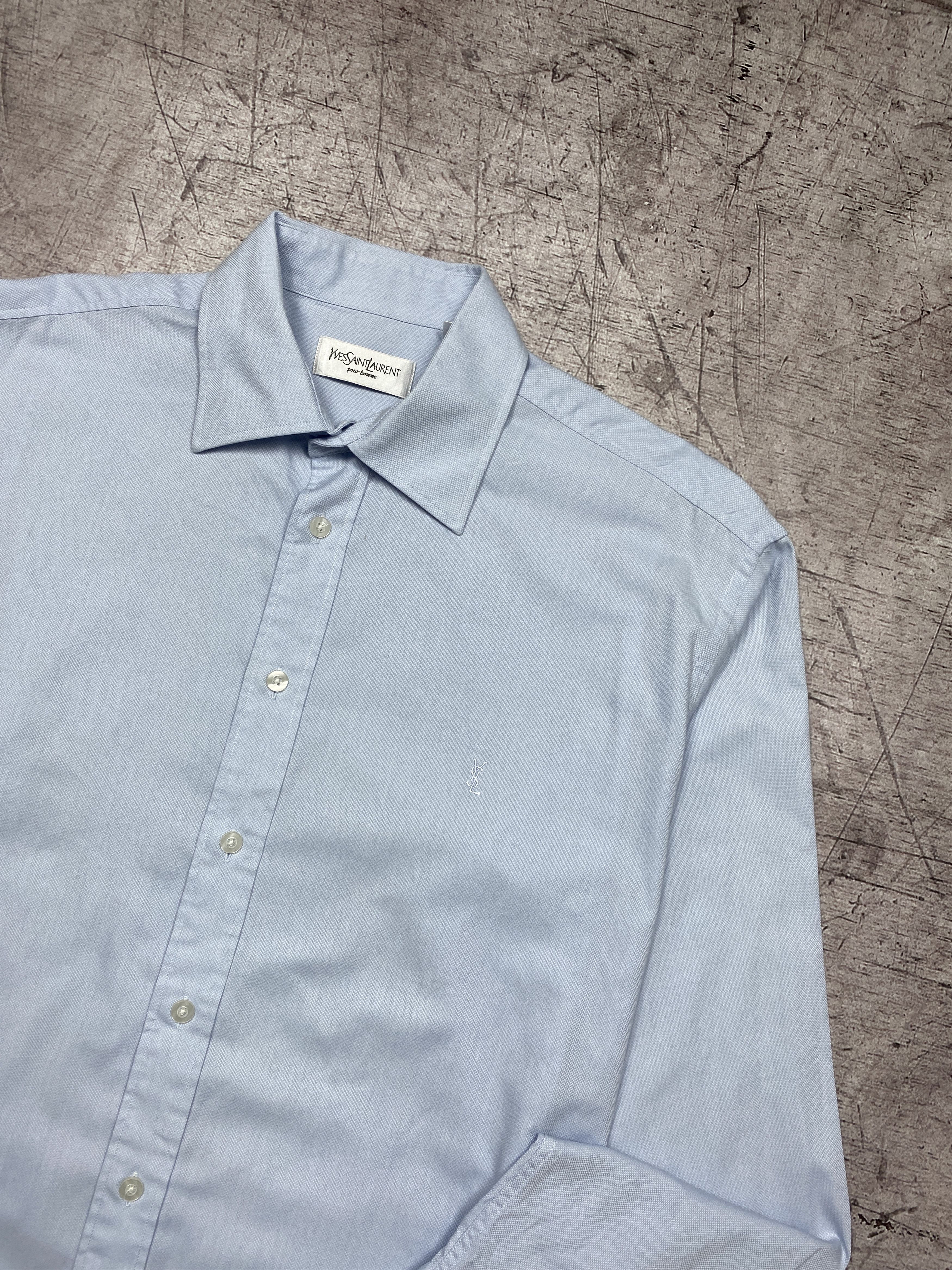 Yves Saint Laurent Yves Saint Laurent YSL Vintage Mens Long Sleeve Shirt Size US L / EU 52-54 / 3 - 2 Thumbnail