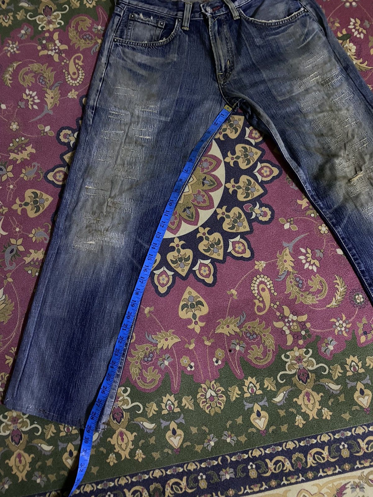 Edwin Vintage Edwin Distressed Denim Size US 33 - 20 Thumbnail