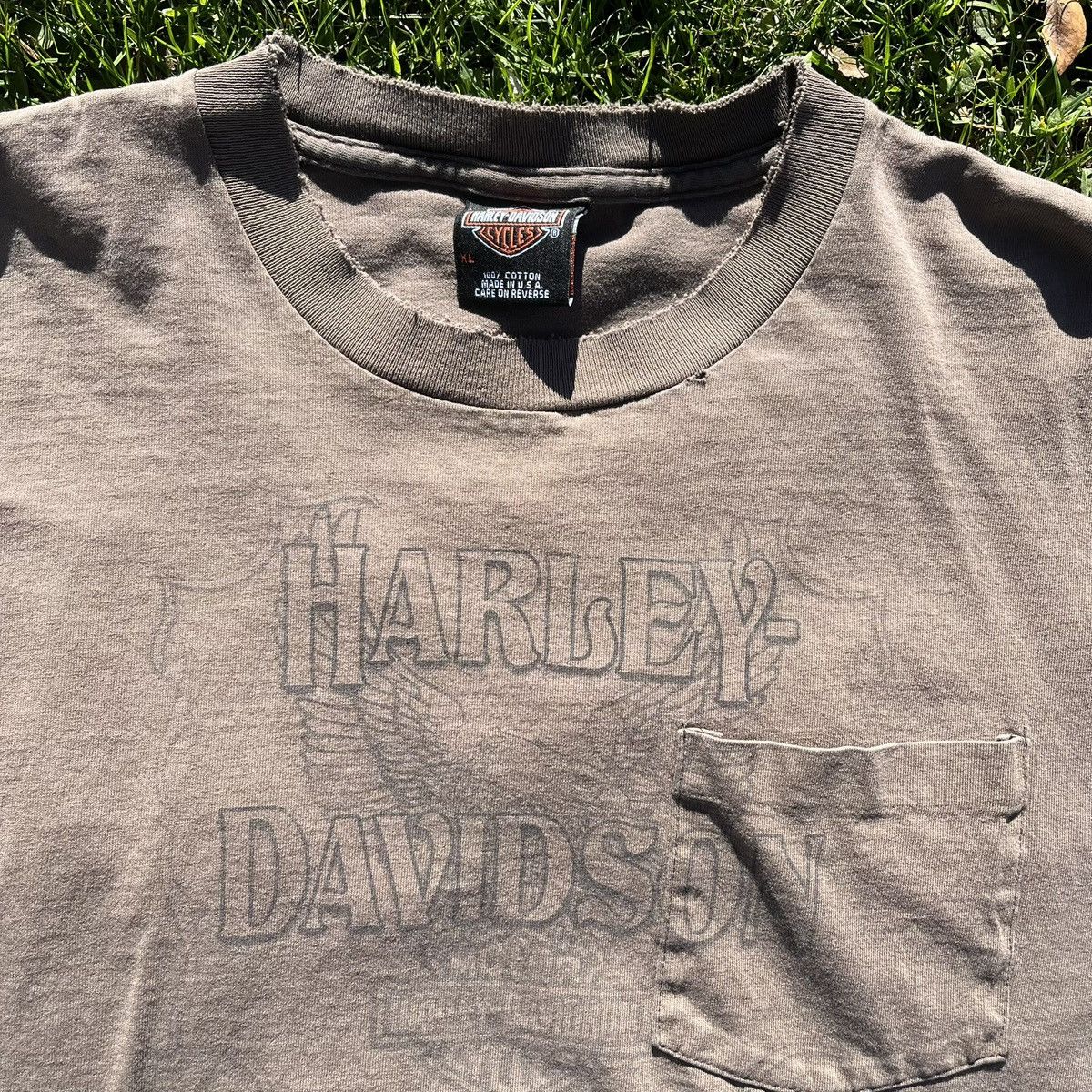 Harley Davidson Harley Davidson Brown With Pocket T Shirt Size US XL / EU 56 / 4 - 3 Thumbnail