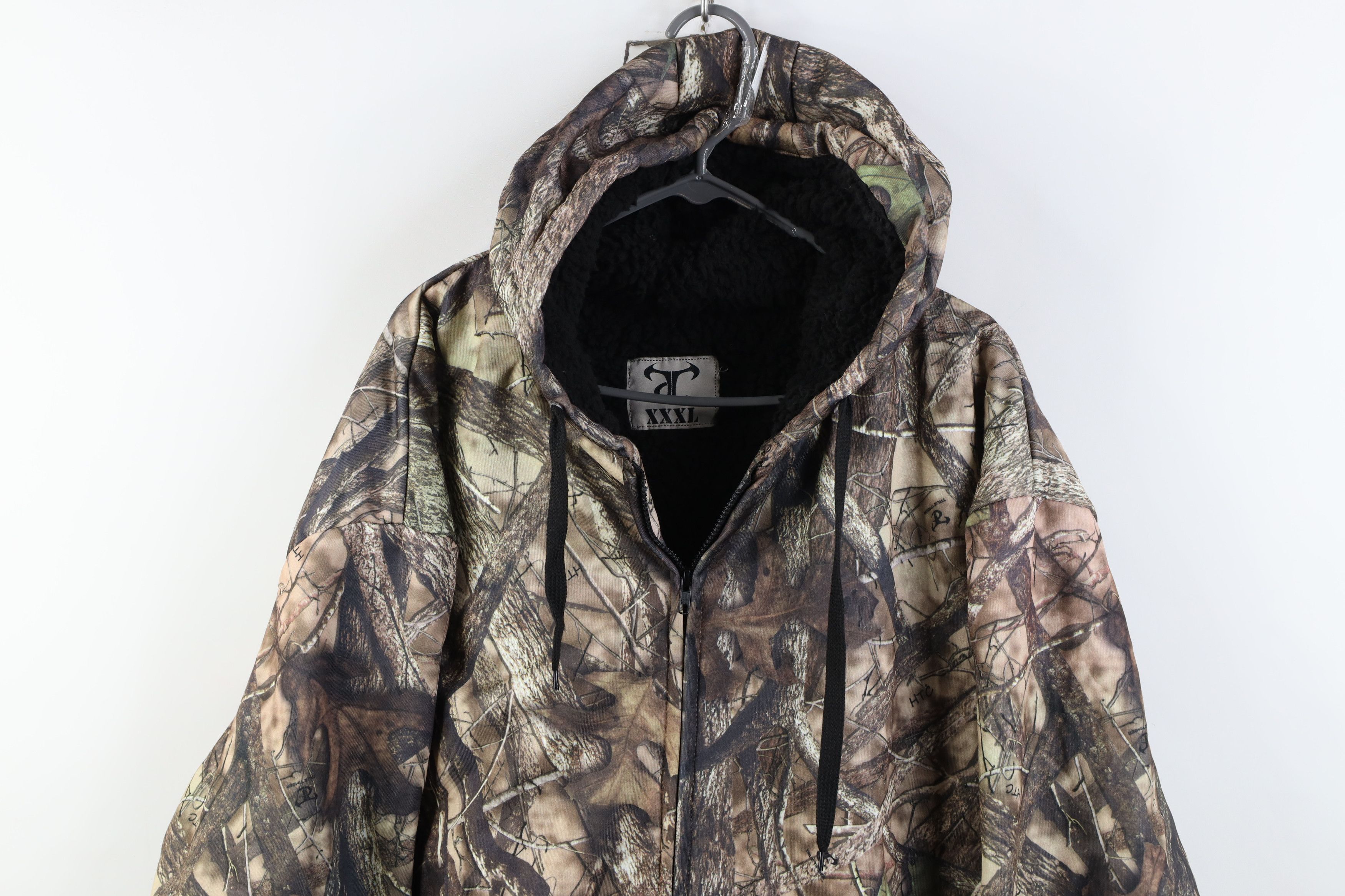 Vintage Vintage Y2K Streetwear Pile Fleece Lined Camouflage Hoodie Size US XXL / EU 58 / 5 - 2 Thumbnail
