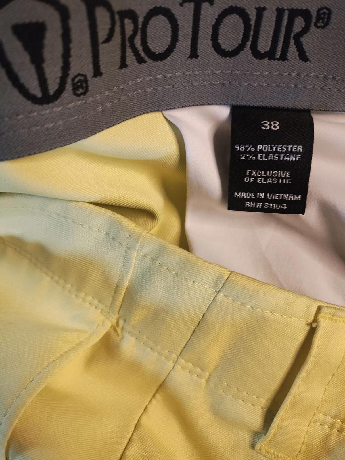 Other ProTour Men's Yellow Casual Golf Shorts Size US 32 / EU 48 - 6 Thumbnail