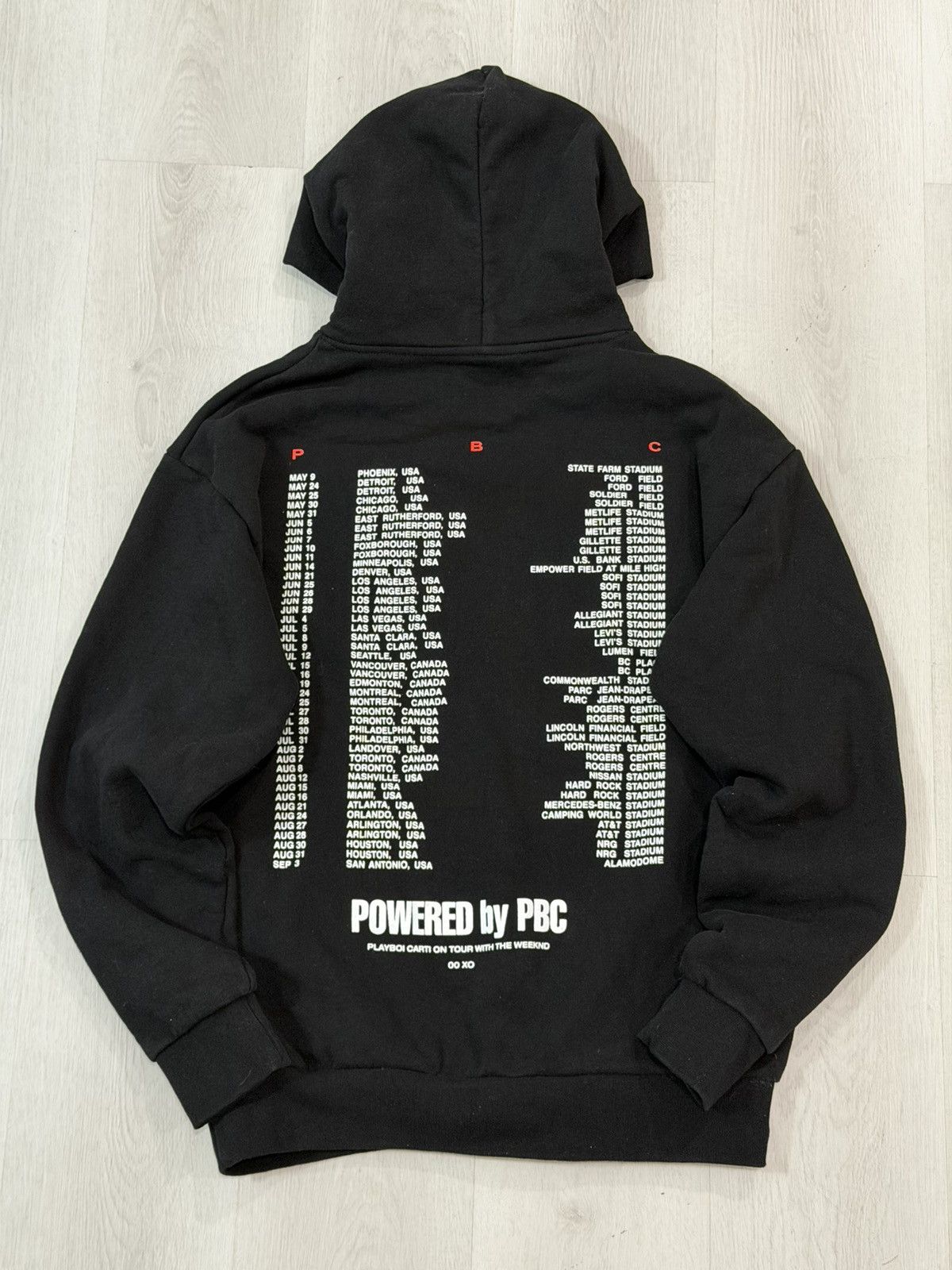 Playboi Carti × The Weeknd Playboi Carti PBC X The Weeknd Tour Opium Hoodie Merch Sz M Size US M / EU 48-50 / 2 - 3 Thumbnail