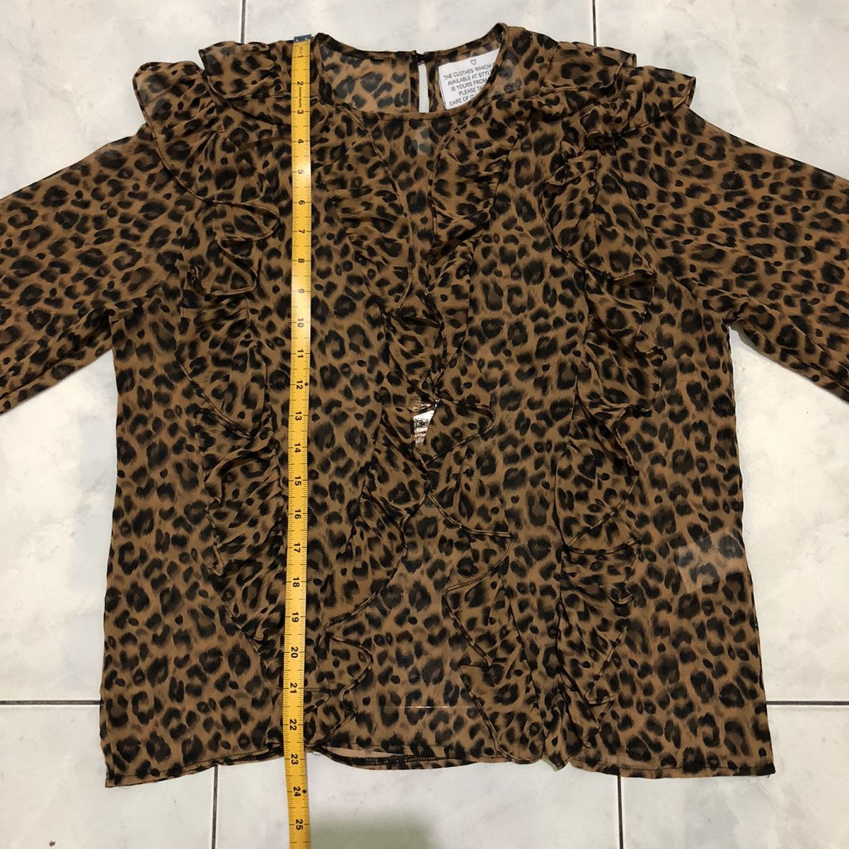 If Six Was Nine Style Nanda Leopard Blouse Asian Style Korean & Japanese Size ONE SIZE - 16 Thumbnail