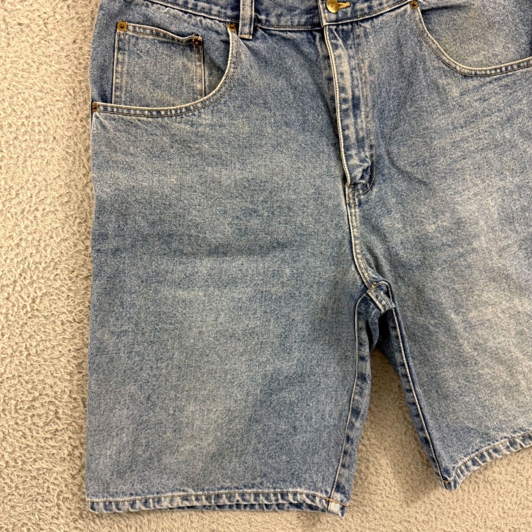 Vintage VINTAGE Cool Blues Denim Short Men 36 Blue 90s Jorts Baggy Carpenter 80s Skater Shorts Mens Blue Denim Pocket 5-Pocket Design Size US 38 / EU 54 - 3 Thumbnail