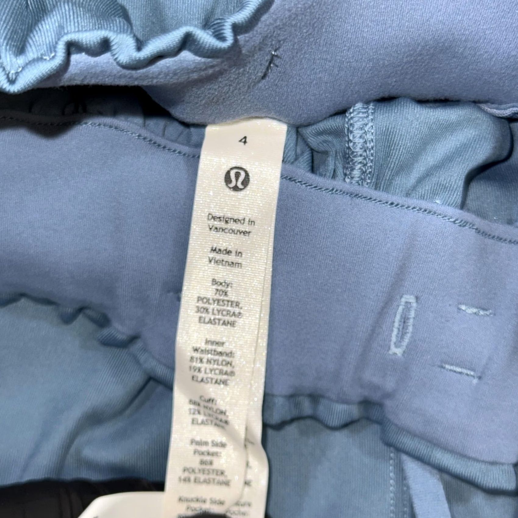Lululemon Lululemon Pants Womens 4 Blue High Rise Paperbag Waist Drawstring Cuffed Joggers Size 27" / US 4 / IT 40 - 3 Thumbnail