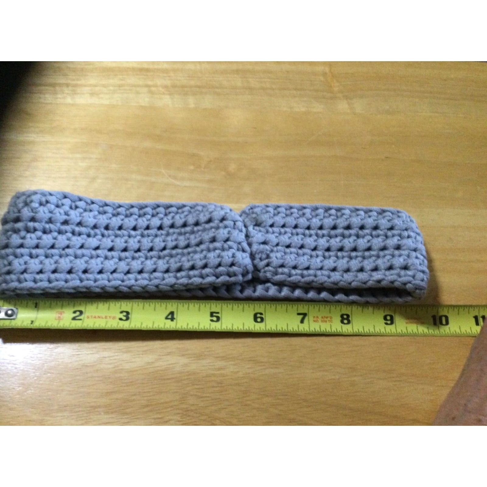 Vintage Handmade Crochet Headband for Women - Narrow Blue - Casual Fall Winter Accessory Size ONE SIZE - 3 Thumbnail