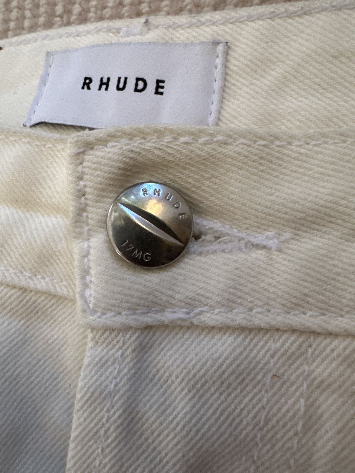 Rhude White Denim Rhude Jeans Size 30 Size US 30 / EU 46 - 11 Thumbnail