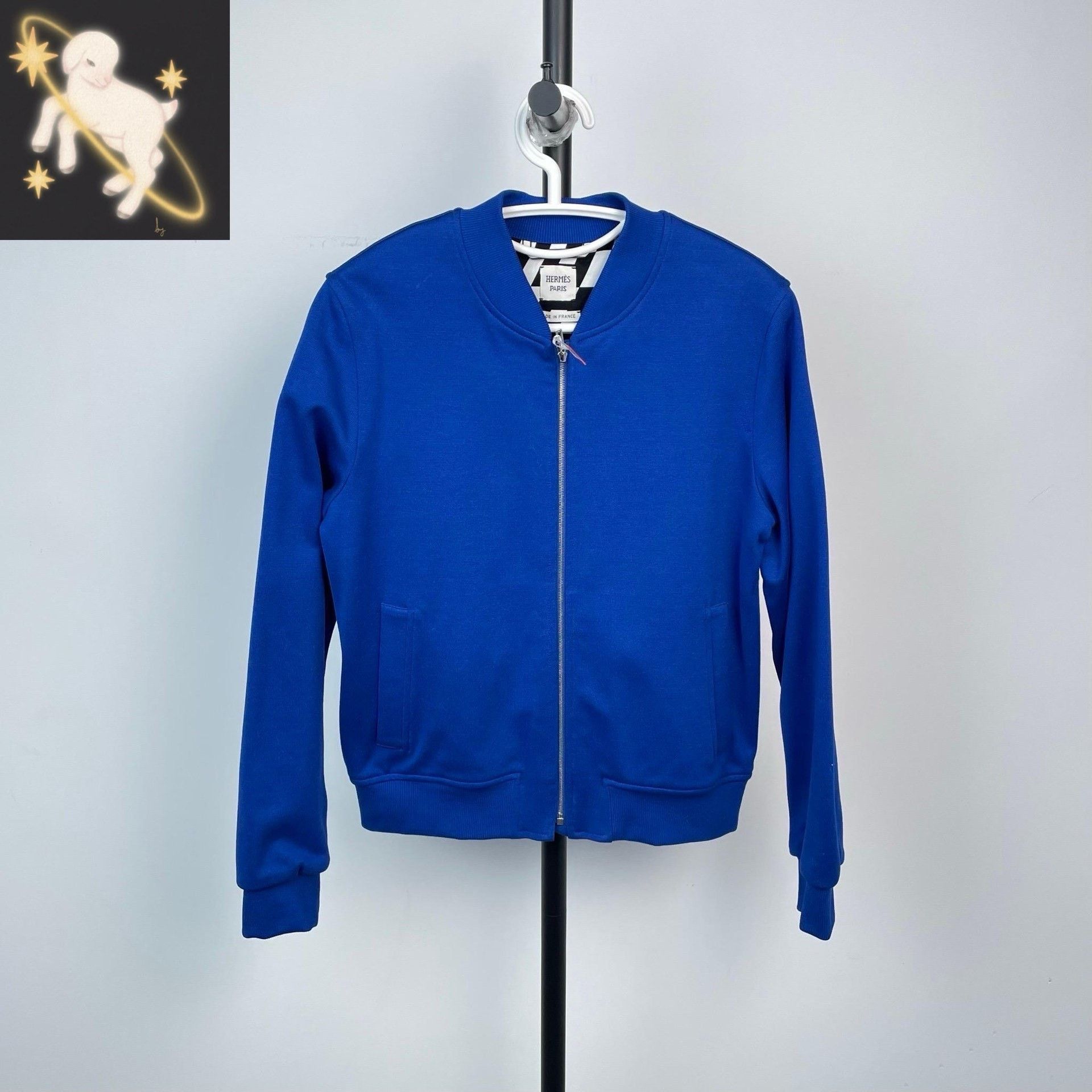 Hermes Hermes Cotton Blue Jacket M Women Size M / US 6-8 / IT 42-44 - 1 Thumbnail