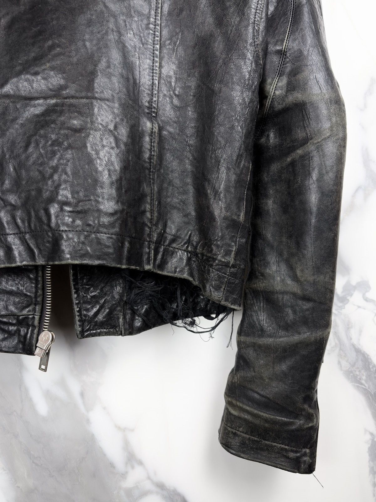 Rick Owens FW09 Rick Owens Crust Hammered Lamb Stooges Leather Jacket Size US S / EU 44-46 / 1 - 7 Thumbnail