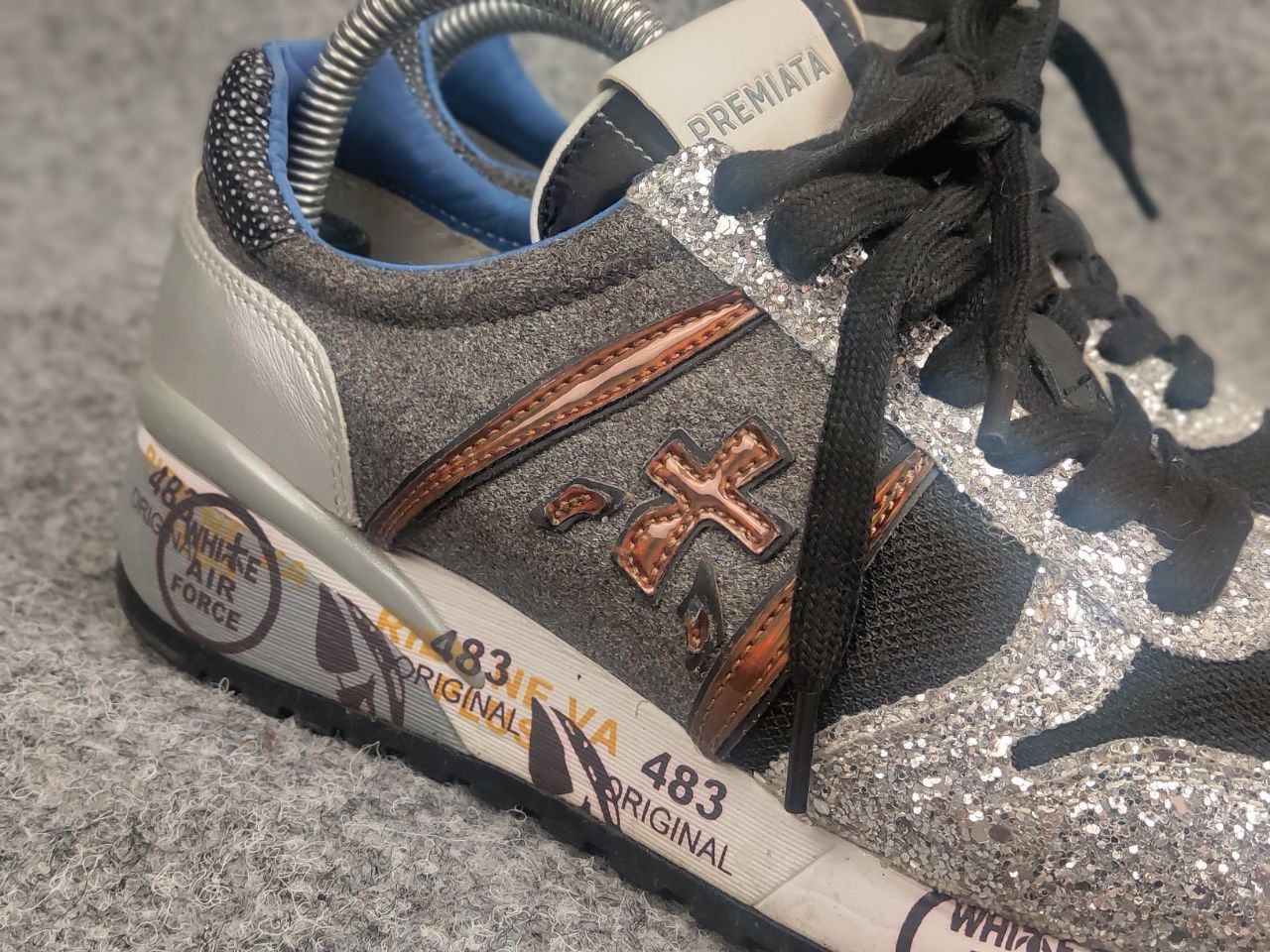 Premiata Premiata Italy Design Diane glitter toe sneakers Leather Size US 7 / IT 37 - 15 Thumbnail
