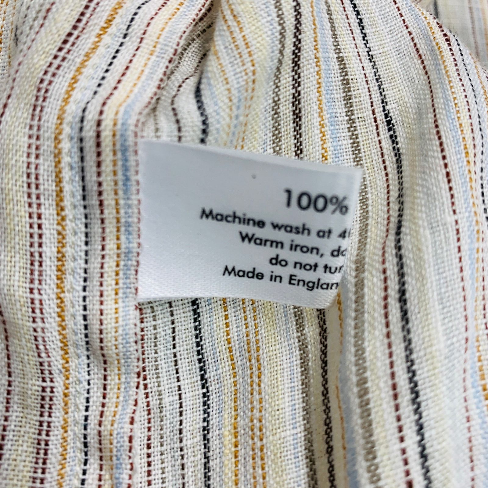 eskandar ESKANDAR 0 White Blue Linen Stripe Long placket Casual Top Size XS / US 0-2 / IT 36-38 - 6 Thumbnail