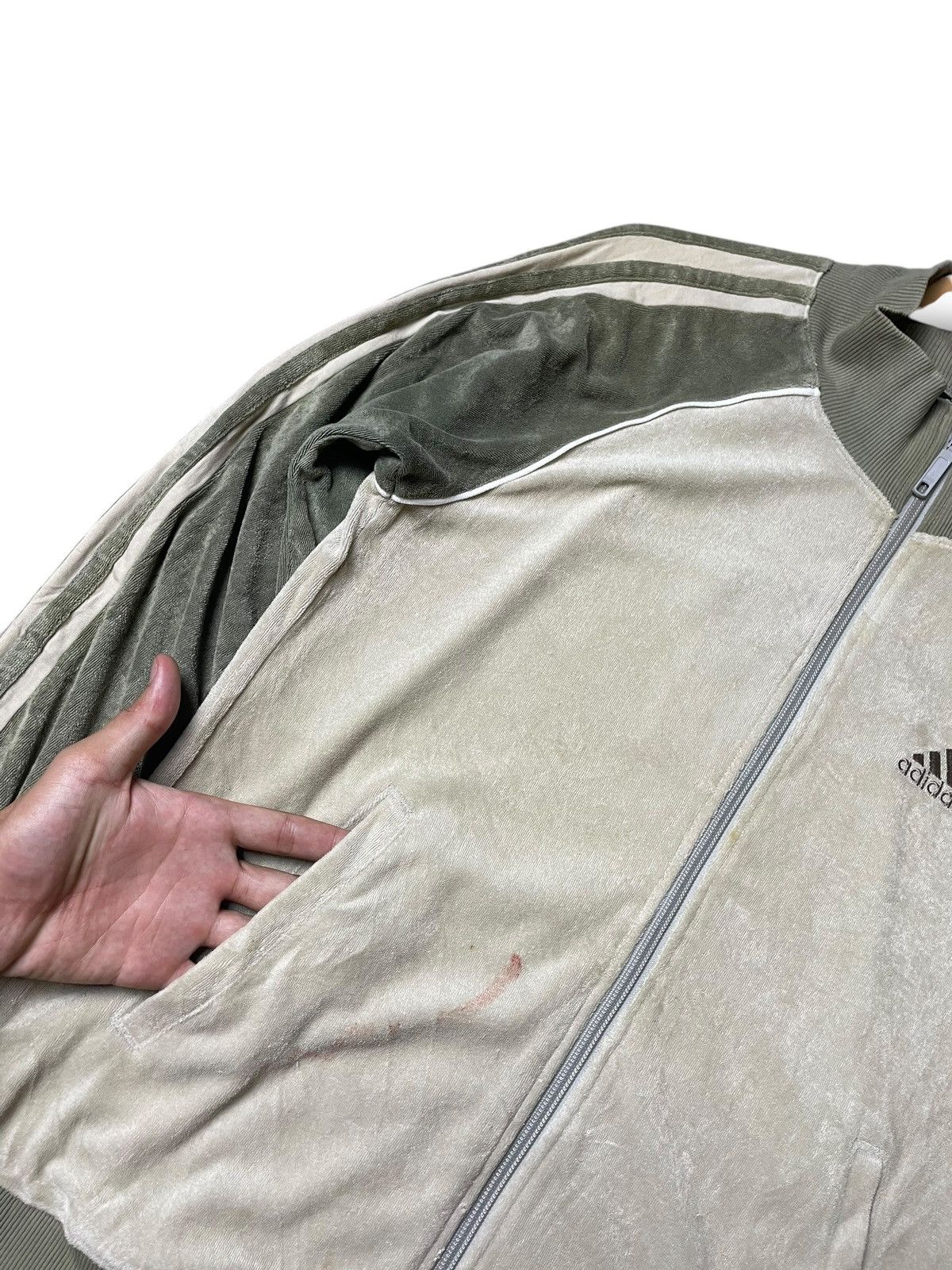 Adidas × Vintage ADIDAS Fleece Track Sportswear Jacket (104) Size US S / EU 44-46 / 1 - 5 Thumbnail