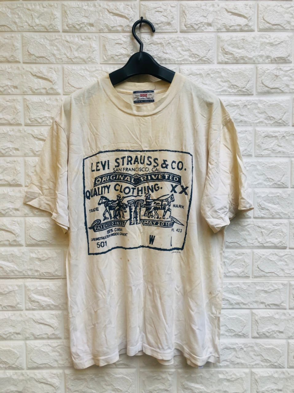 image of Levis Vintage Clothing x Vintage Levis Japanese Designer Fashion Style Shirt in White (Size Large)