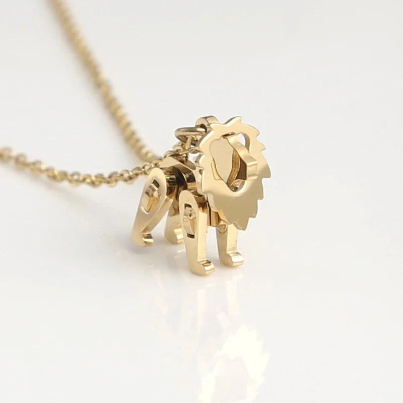 Jewelry 3D Lion Charm Stainless Steel Size ONE SIZE - 3 Thumbnail