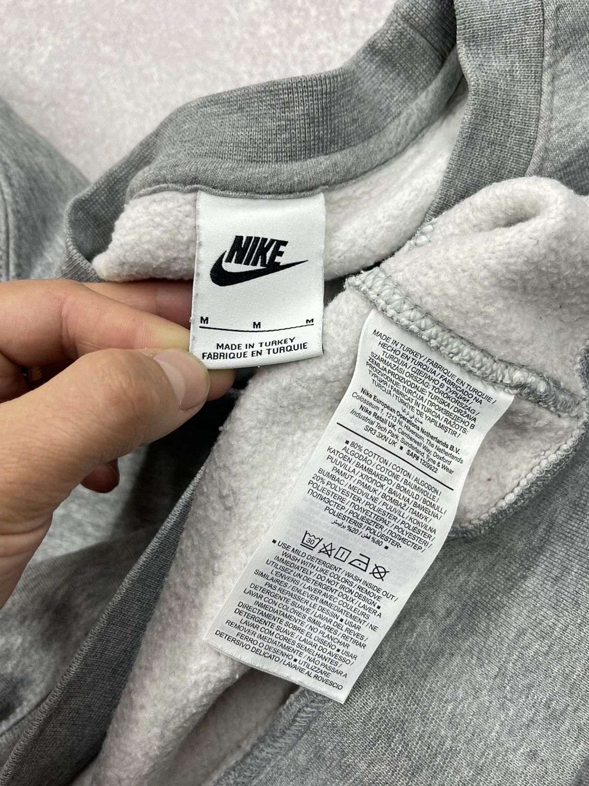 Nike × Nike ACG Mens Nike Multi Swoosh Big Logo Grey Sweatshirt Oversized Size US M / EU 48-50 / 2 - 6 Thumbnail