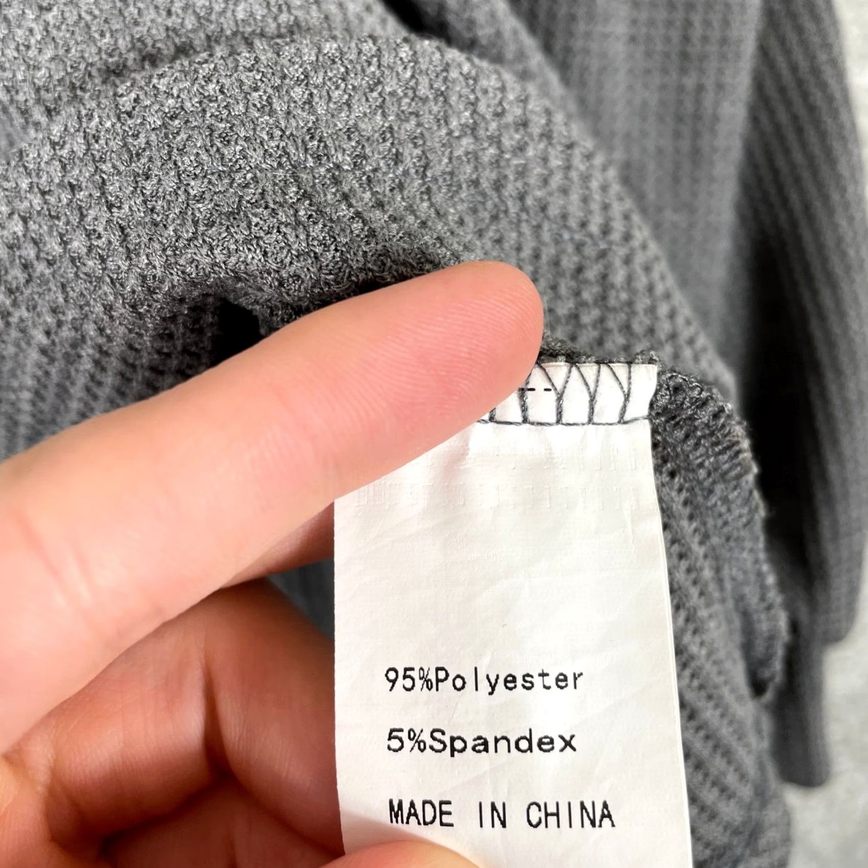 Vintage VINTAGE Y2K BTFBM Waffle Knit Henley Top Womens Large Gray Button Oversized T-Shirt Shirt Bodysuit? Size L / US 10 / IT 46 - 4 Thumbnail