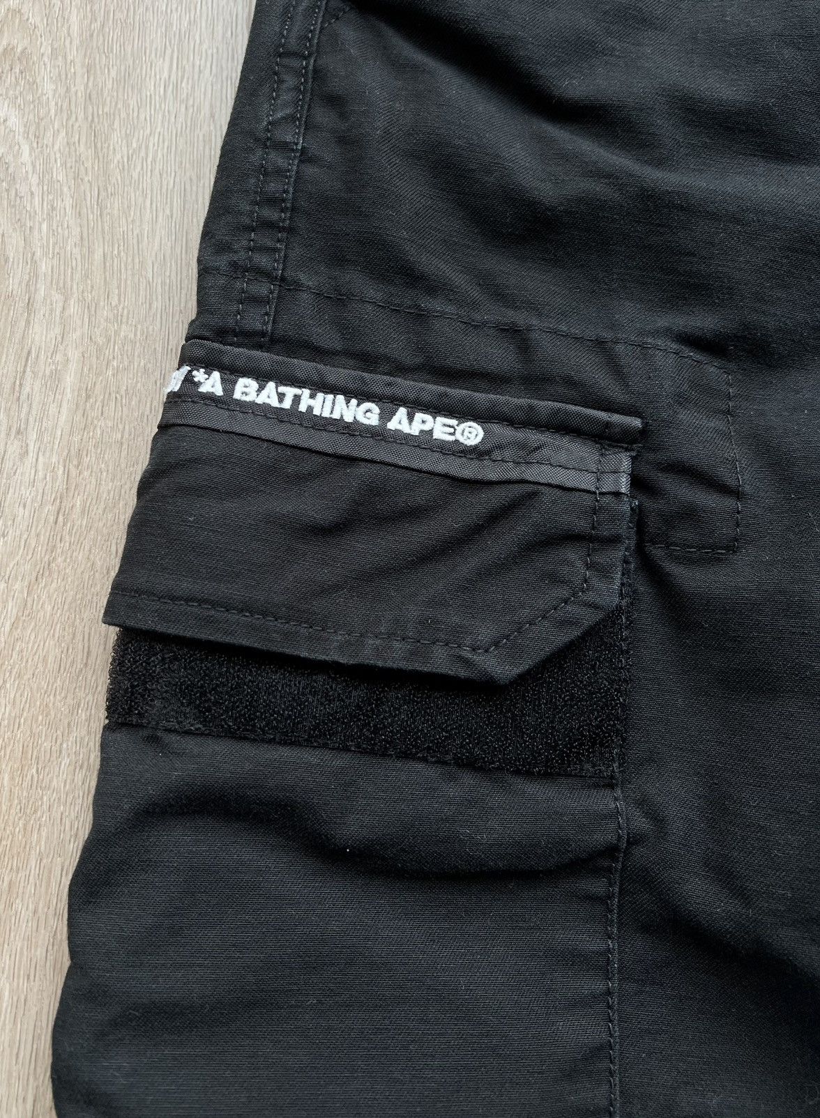 Aape Aape By A Bathing Ape Black Cargo Pants Size US 30 / EU 46 - 3 Thumbnail