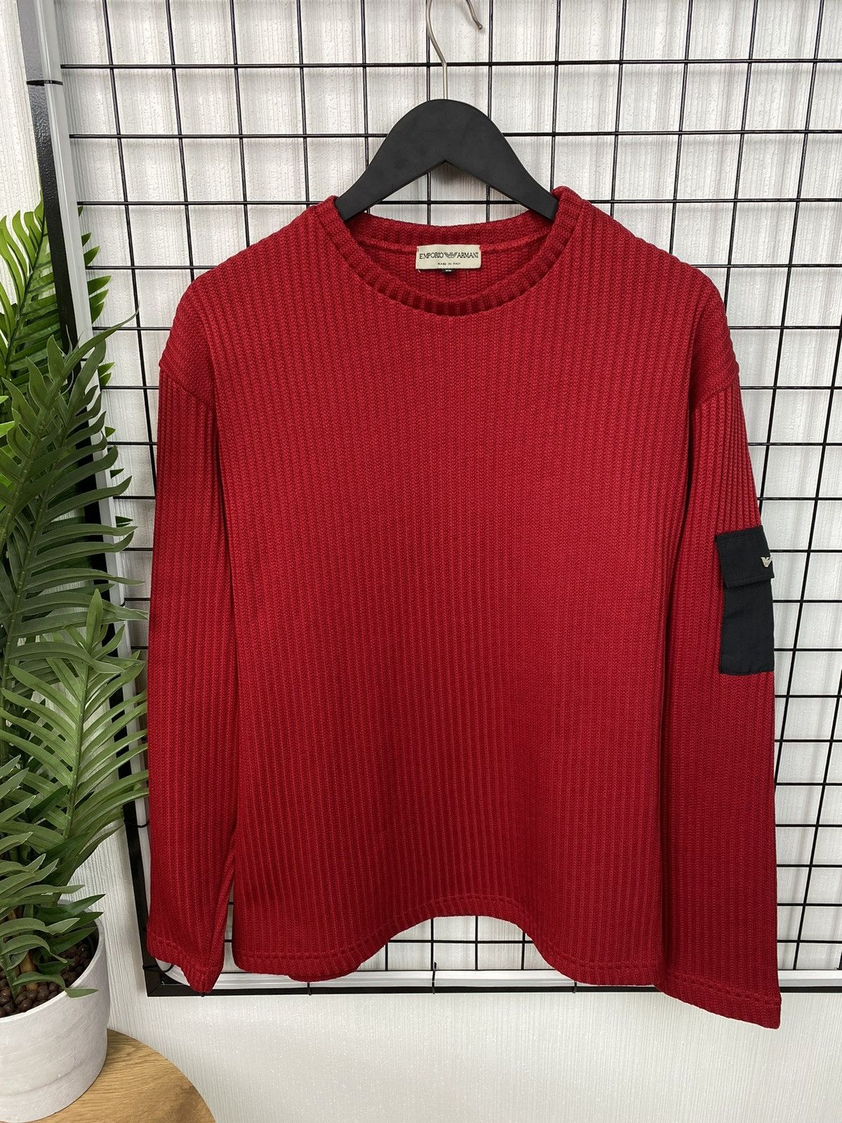 Armani × Emporio Armani Emporio Armani men sweater red XL made in italy sweatshirt Size US XL / EU 56 / 4 - 5 Thumbnail