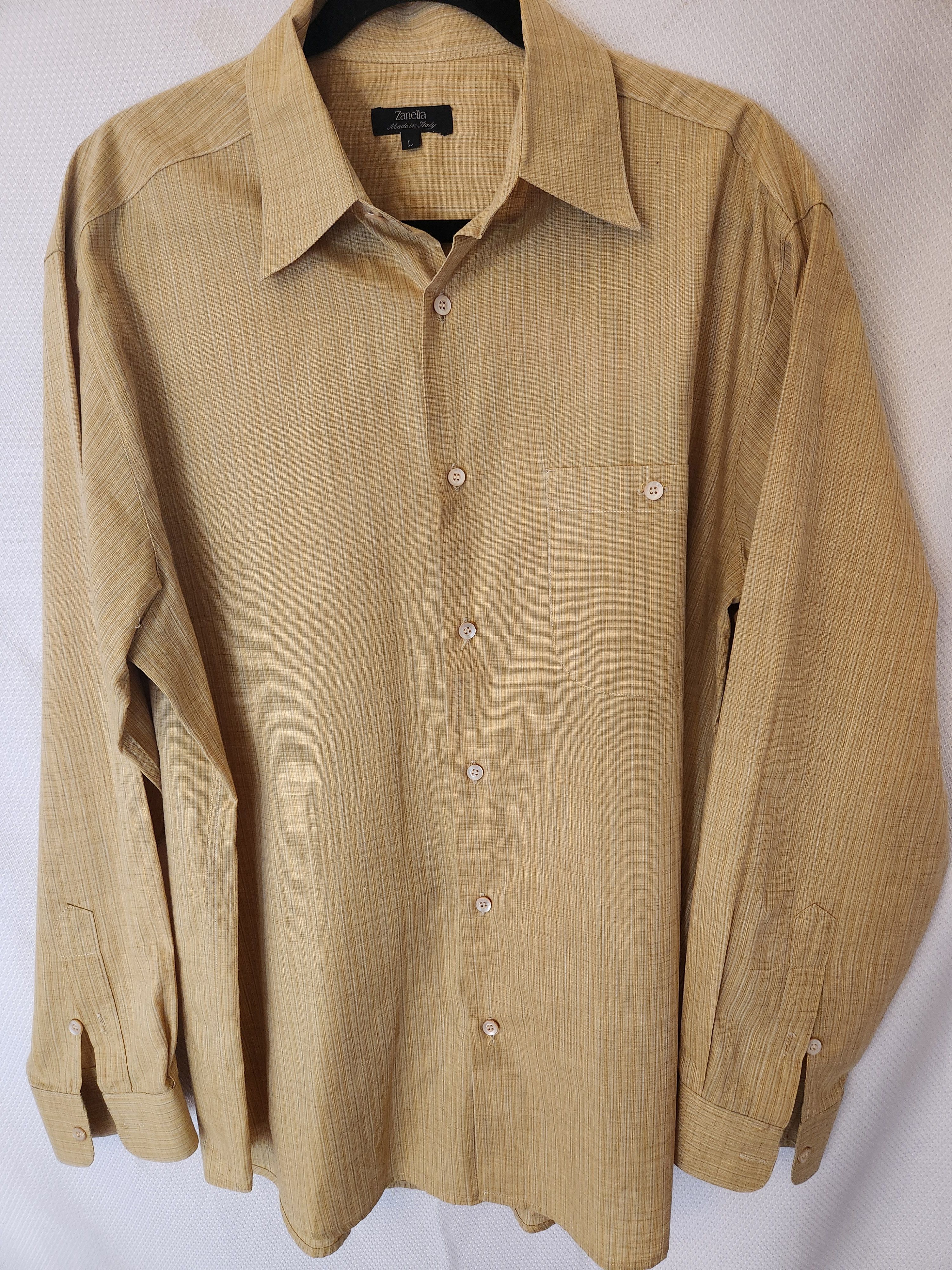 Zanella Men's Italian Made Striped Dress Shirt Size US L / EU 52-54 / 3 - 1 Thumbnail
