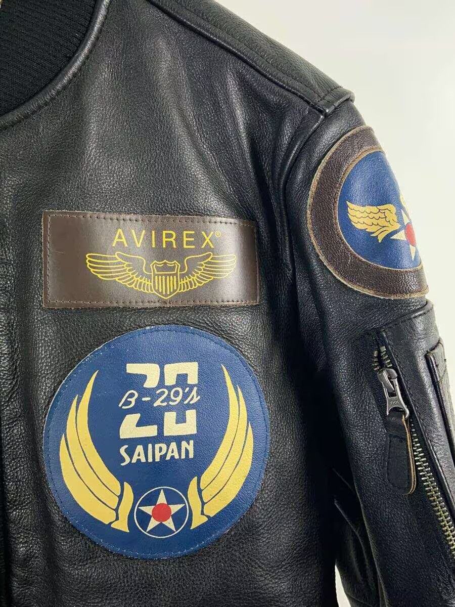 Avirex Avirex Cow Leather Patched Suede Flight Jacket Blouson Black Size US L / EU 52-54 / 3 - 5 Thumbnail