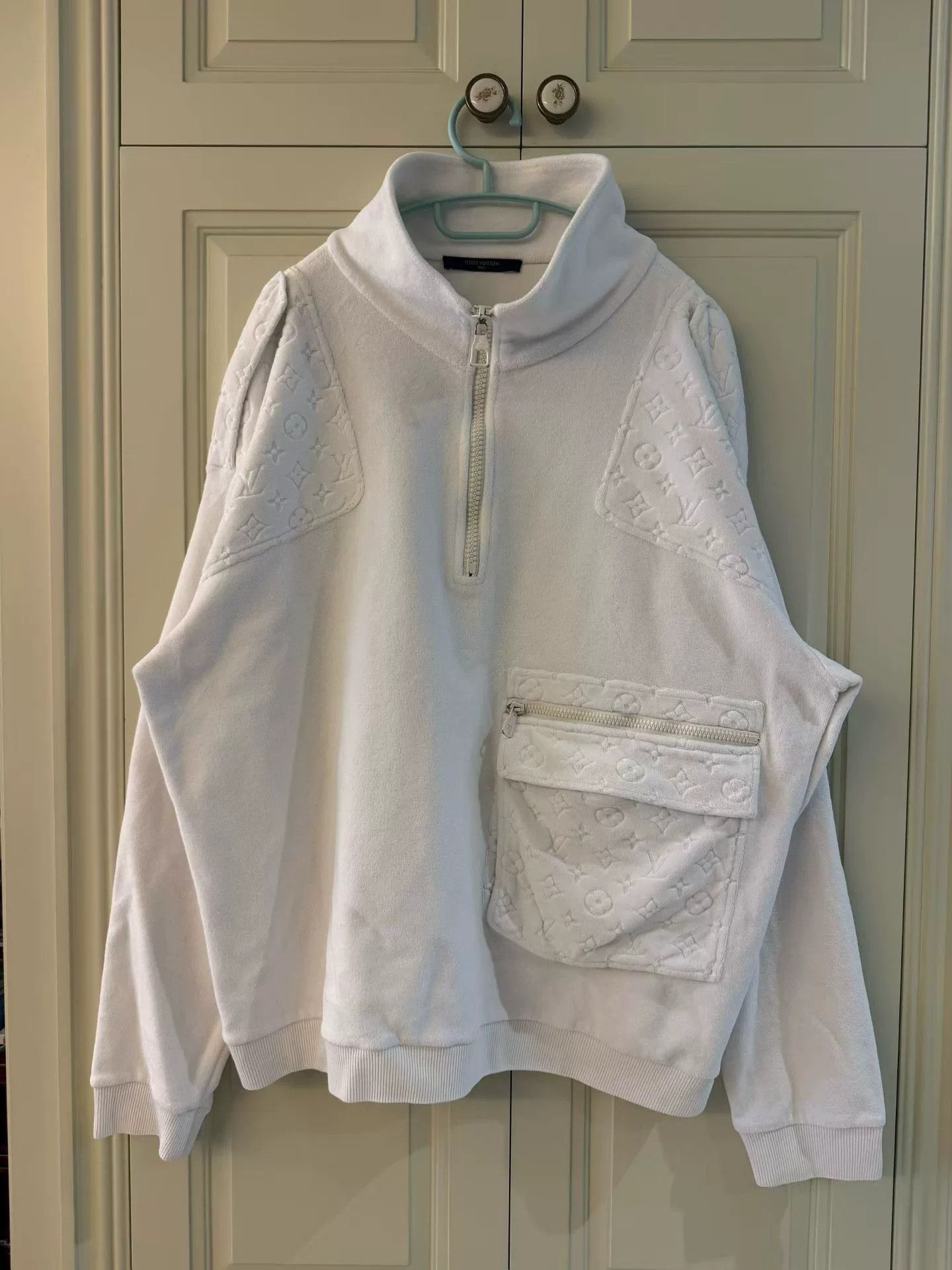 Louis Vuitton louis vuitton velour half-zip sweatshirt Size US XL / EU 56 / 4 - 1 Thumbnail