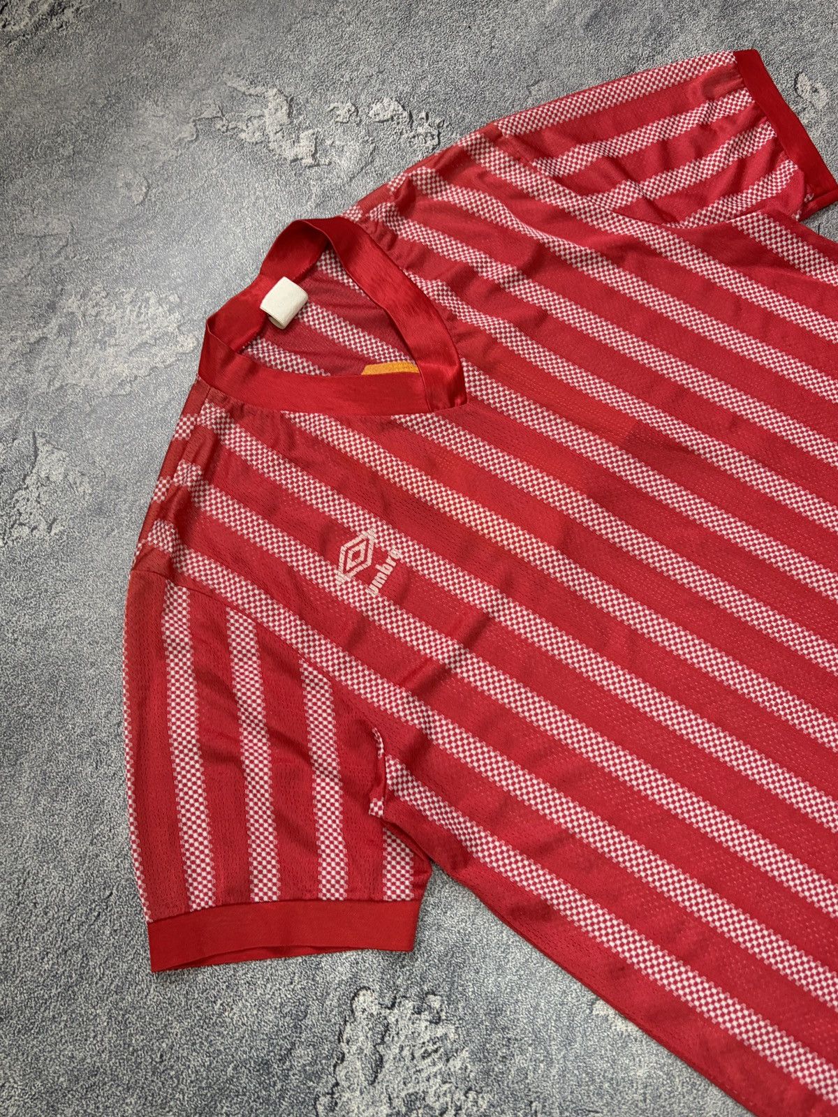 Umbro Vtg 90s Umbro Soccer Jersey Red White Striped USA #13 XL Size US XL / EU 56 / 4 - 9 Thumbnail