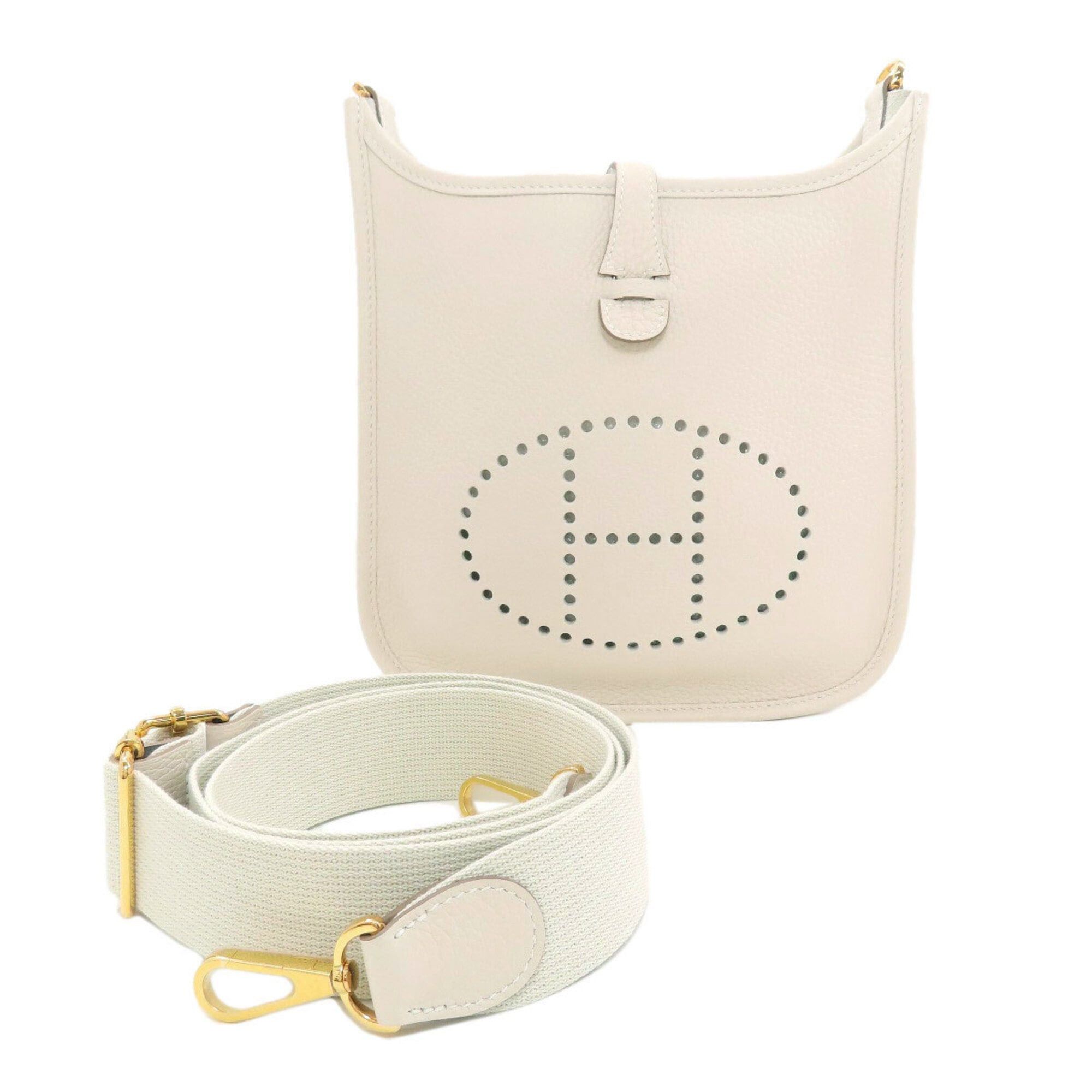 Hermes Hermes Evelyne 3 23 Craie Gold Hardware Shoulder Bag Taurillon Leather Women's HERMES Size ONE SIZE - 1 Thumbnail