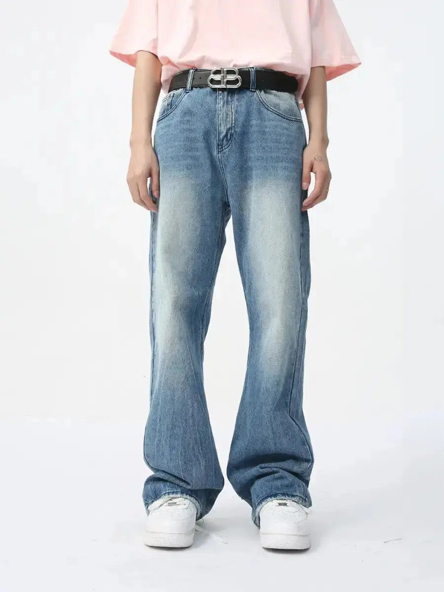 Japanese Brand Retro loose straight leg high street jeans Size US 32 / EU 48 - 1 Thumbnail