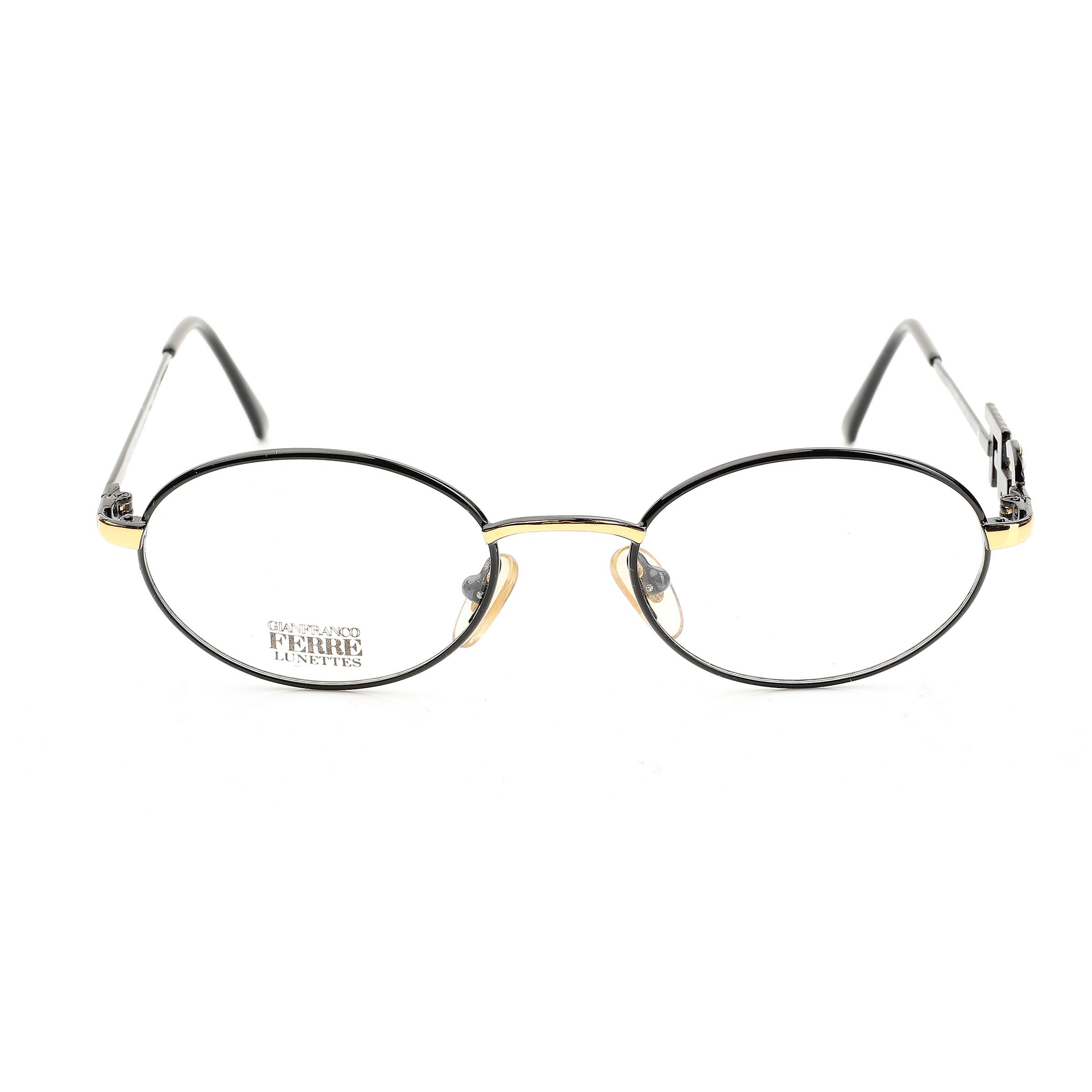 Gianfranco Ferre Gianfranco Ferre '90s Crystal Signature Black Oval Glasses Size ONE SIZE - 2 Thumbnail
