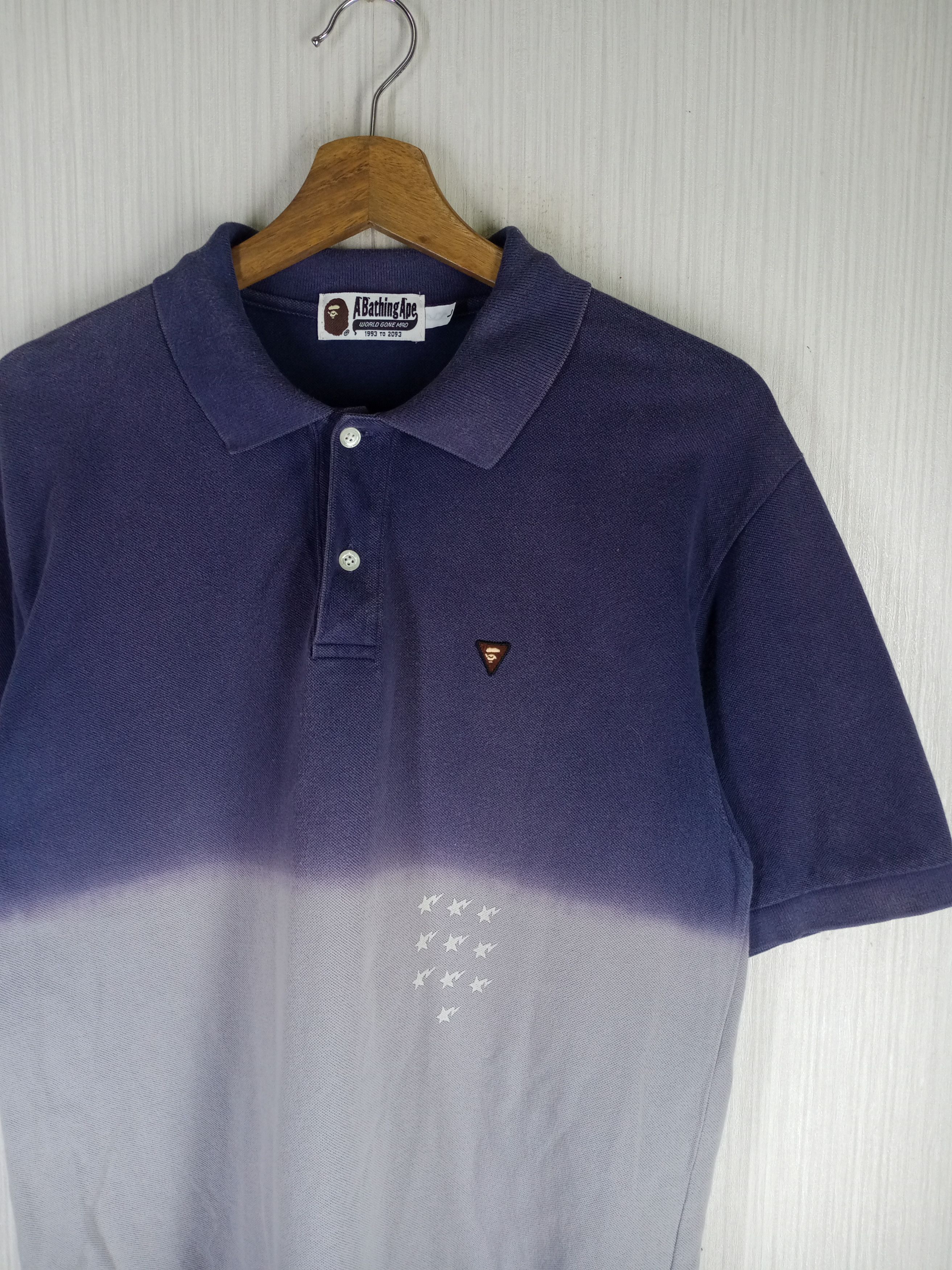 Bape Rare Ape General Gradation Polo Shirt Size US L / EU 52-54 / 3 - 4 Thumbnail