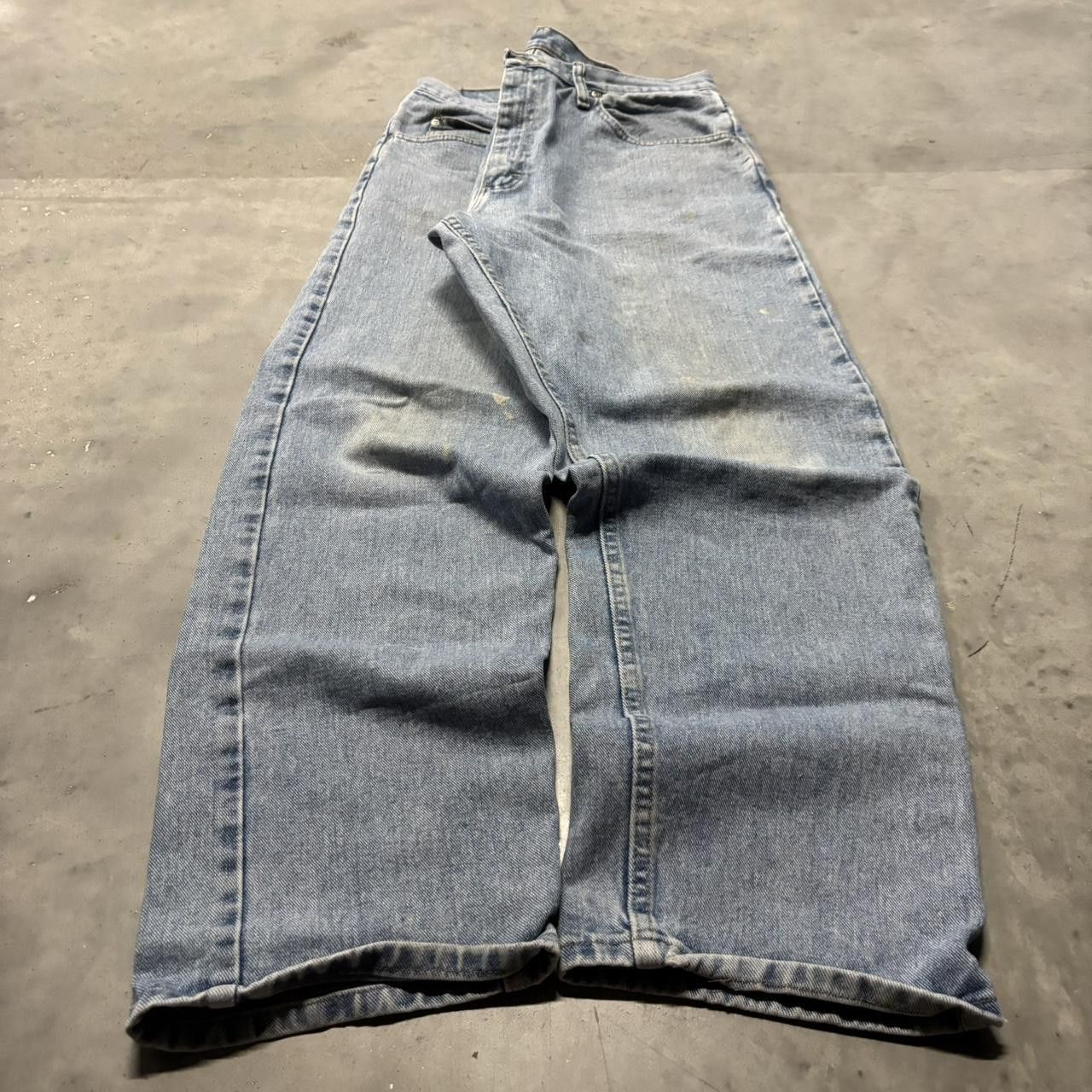 Japanese Brand × Vintage Crazy Vintage Y2K/2000s Grunge Light Wash Skater Denim Jeans! Size US 36 / EU 52 - 3 Thumbnail