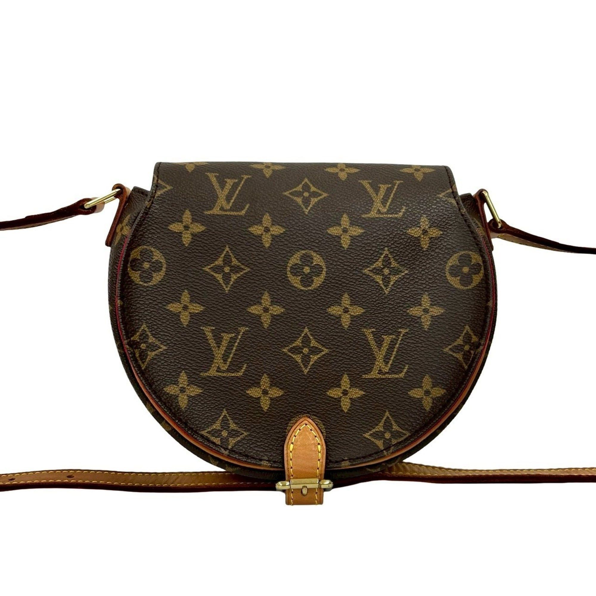 Louis Vuitton Louis Vuitton Tan Blanc Monogram Leather Mini Shoulder Bag Pochette Sacoche Brown 41246 Size ONE SIZE - 1 Thumbnail