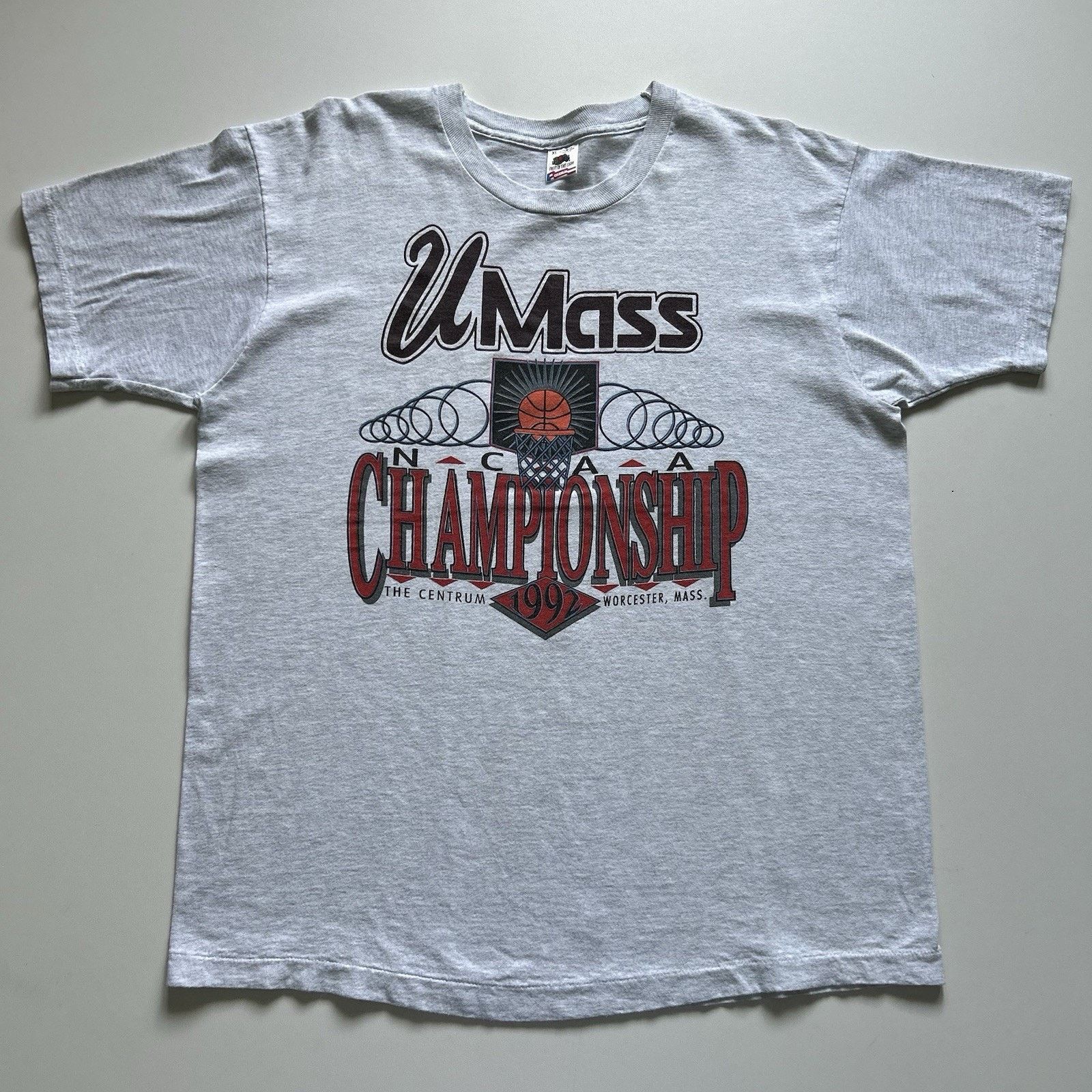 Fruit Of The Loom Vintage 90s UMASS T Shirt XL NCAA University NCAA Champs Art Size US XL / EU 56 / 4 - 1 Thumbnail