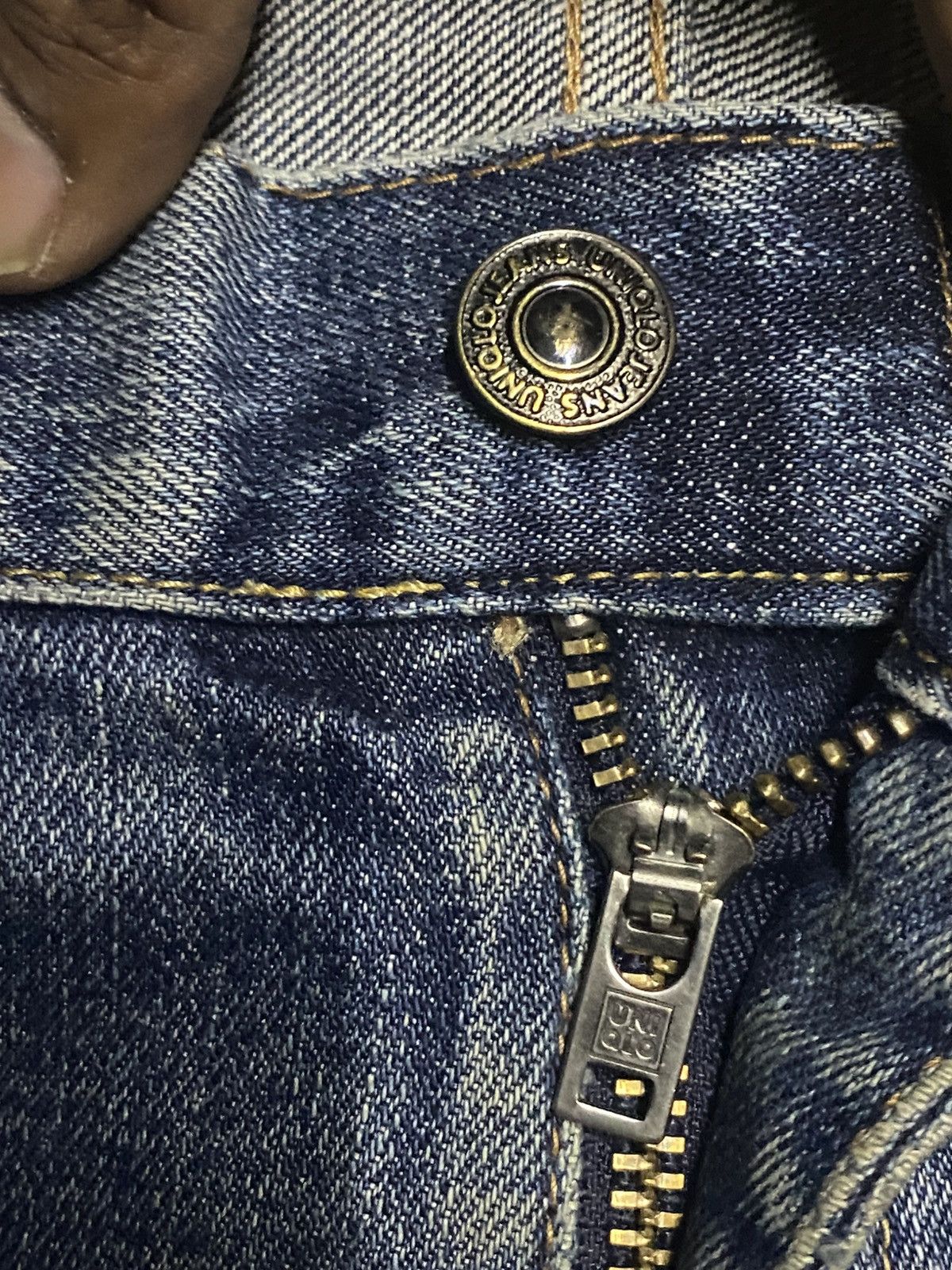 Engineered Garments × Uniqlo Vintage Uniqlo S002 Blue Wash Patches Distressed Loose Jeans Size US 35 - 10 Thumbnail