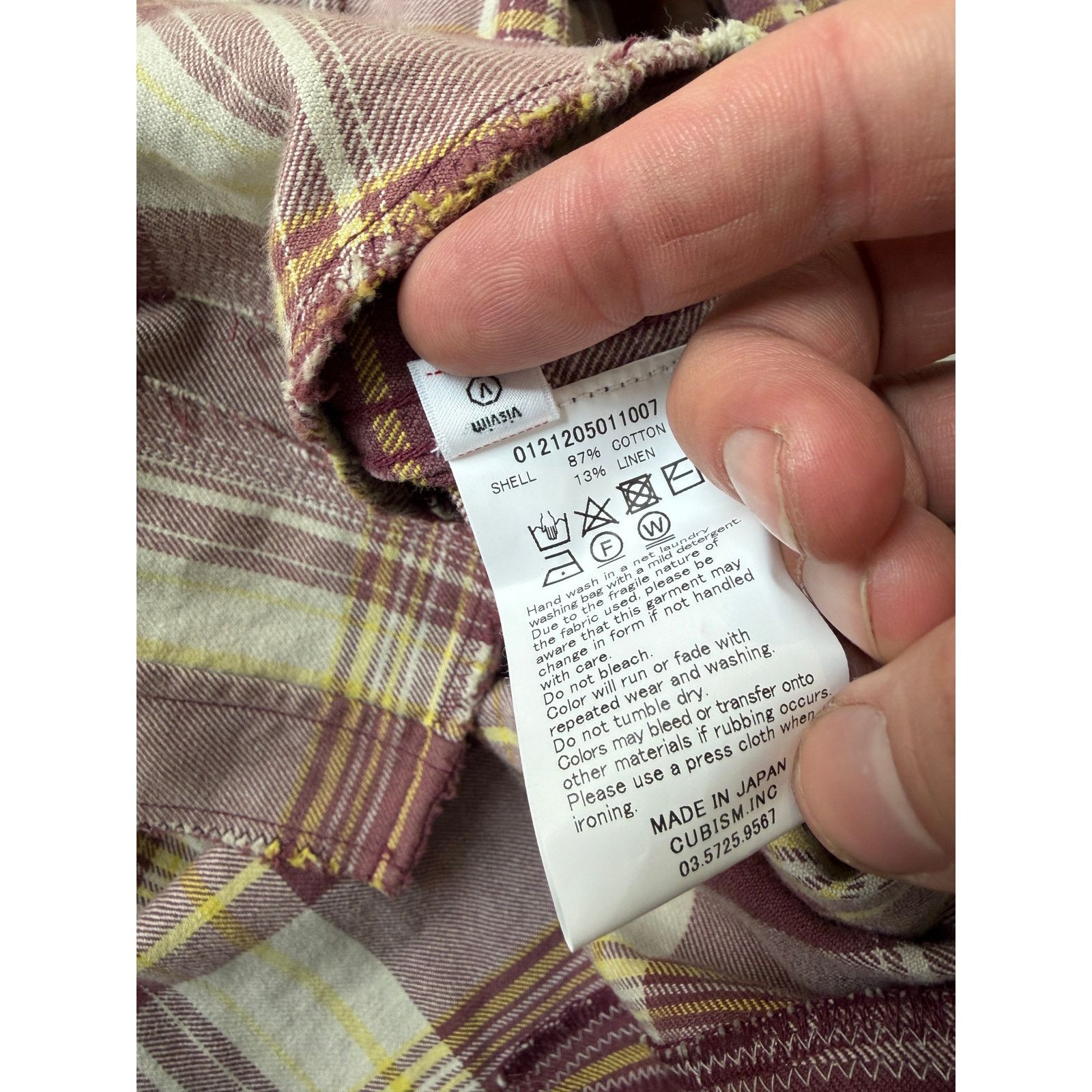Visvim $2180 visvim Crash Lumber Distressed Check Shirte Size US S / EU 44-46 / 1 - 5 Thumbnail