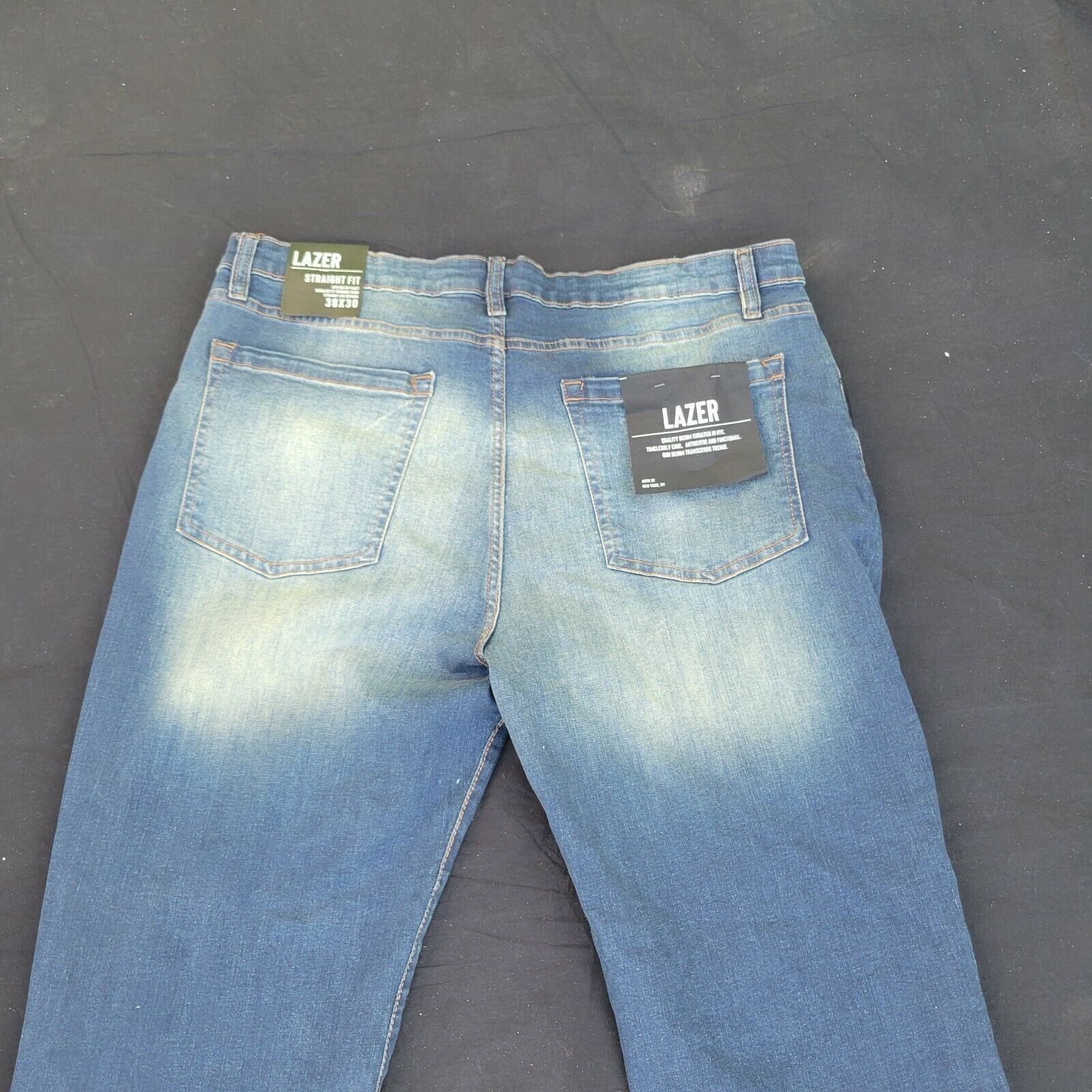 Other Men's Lazer Straight Fit Jeans. Size 38x30. Faded Blue. Size US 38 / EU 54 - 5 Thumbnail