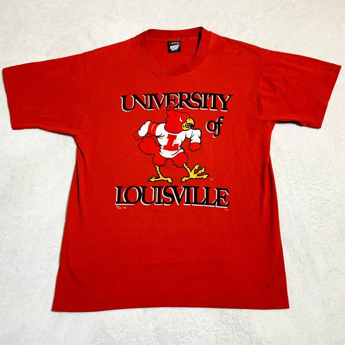 Louisville Cardinals T Shirt Vintage 80s 90s NCAA Screen Stars 