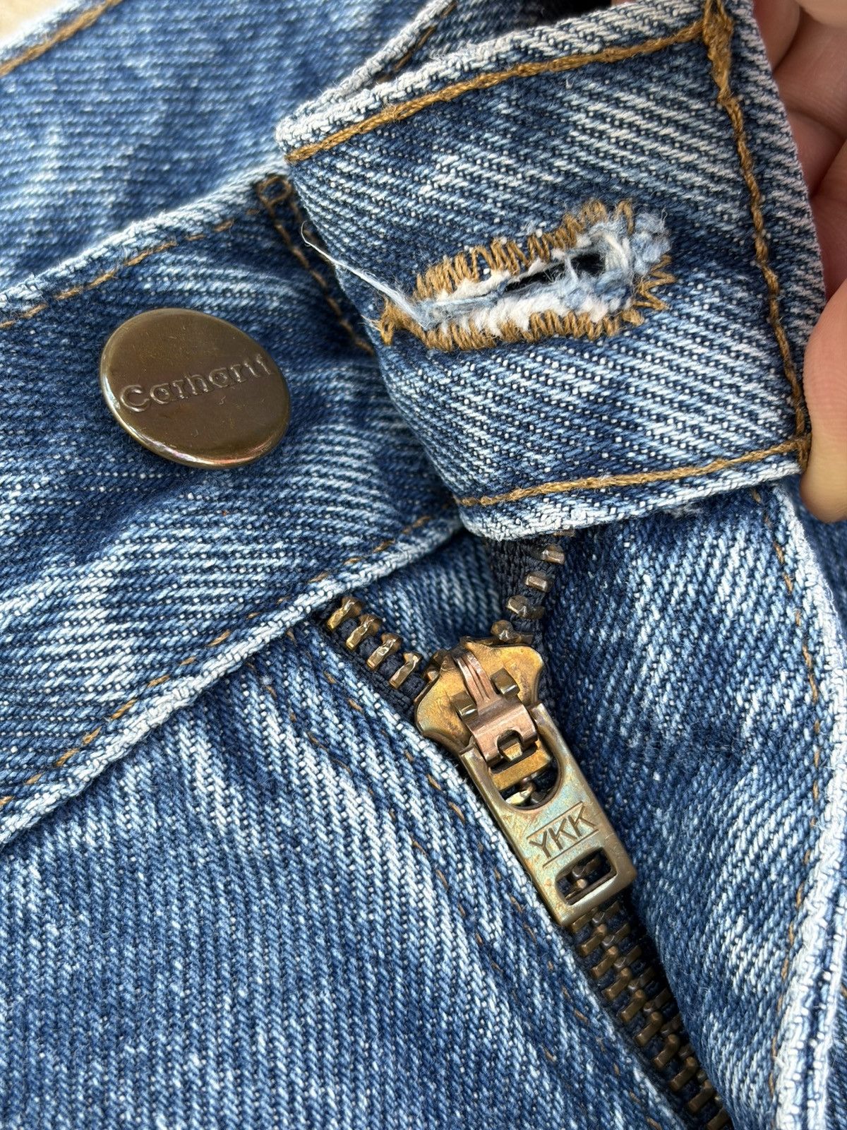Carhartt Vintage 00s Carhartt Double Knee Denim Distressed Panel Size US 32 / EU 48 - 5 Thumbnail