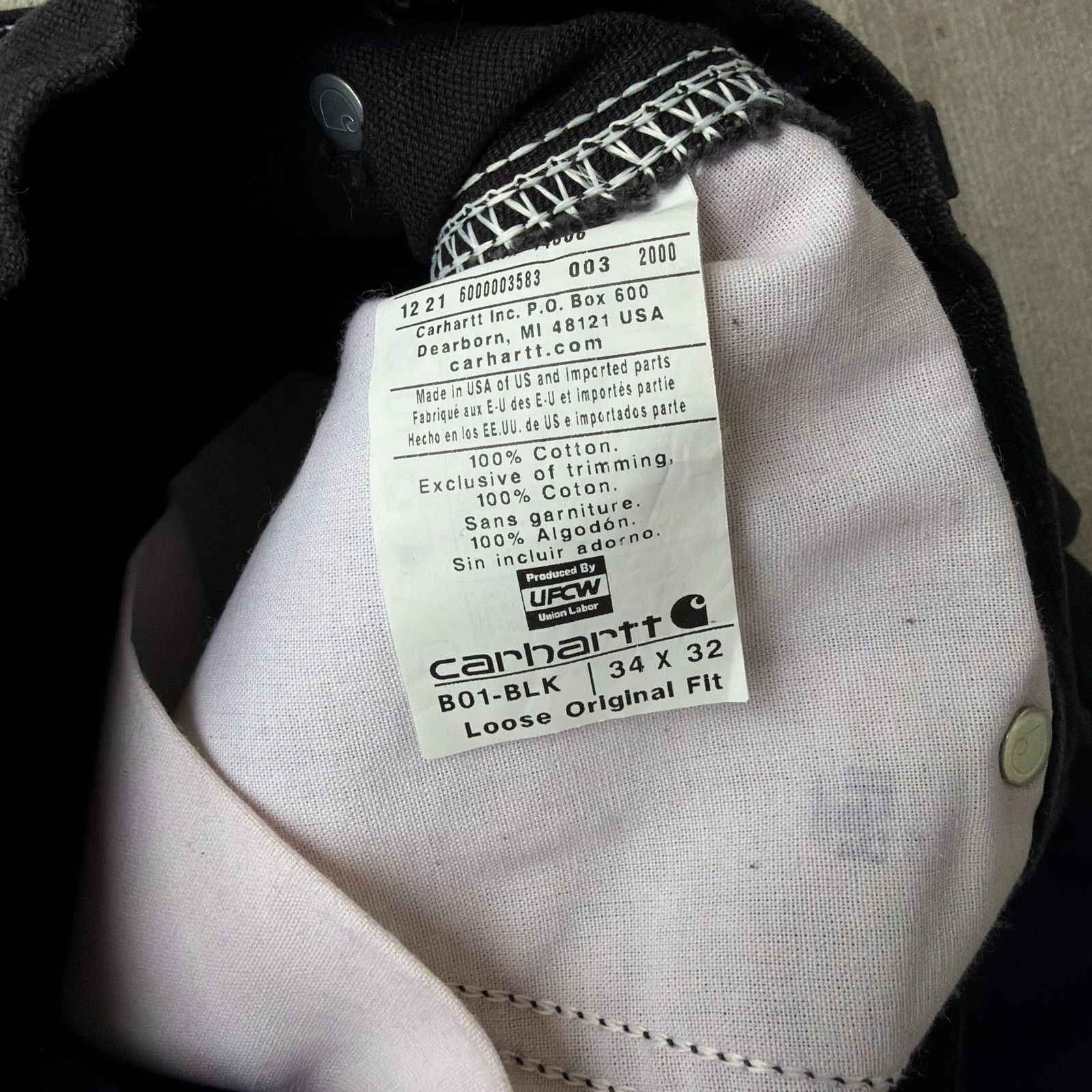 Carhartt × Vintage Carhartt black double knee work wear carpenter pants Size US 28 / EU 44 - 7 Thumbnail
